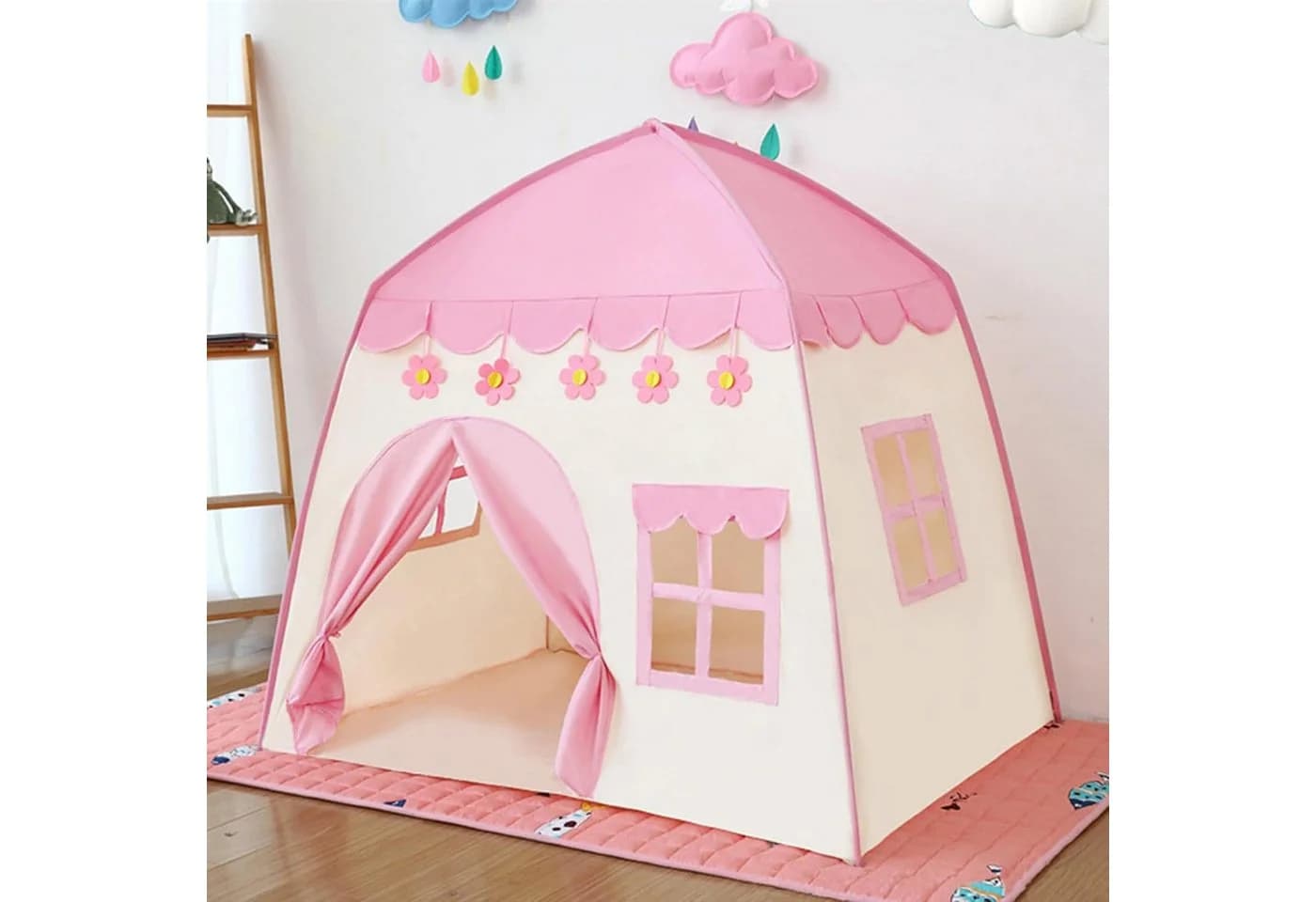 JRUKM Kinder Spielzelt Prinzessin Rosa mit Tragetasche
