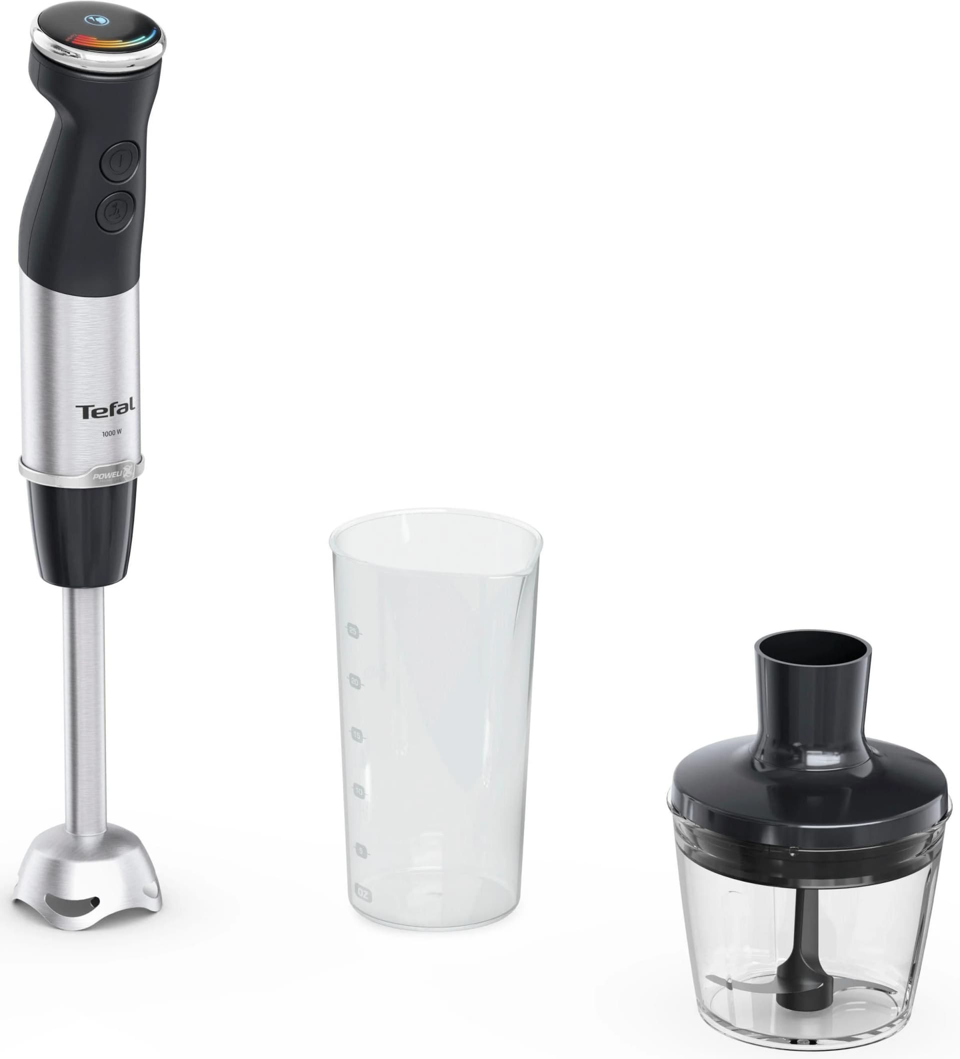 TEFAL Stabmixer HB6728 Schwarz Silber 1000W