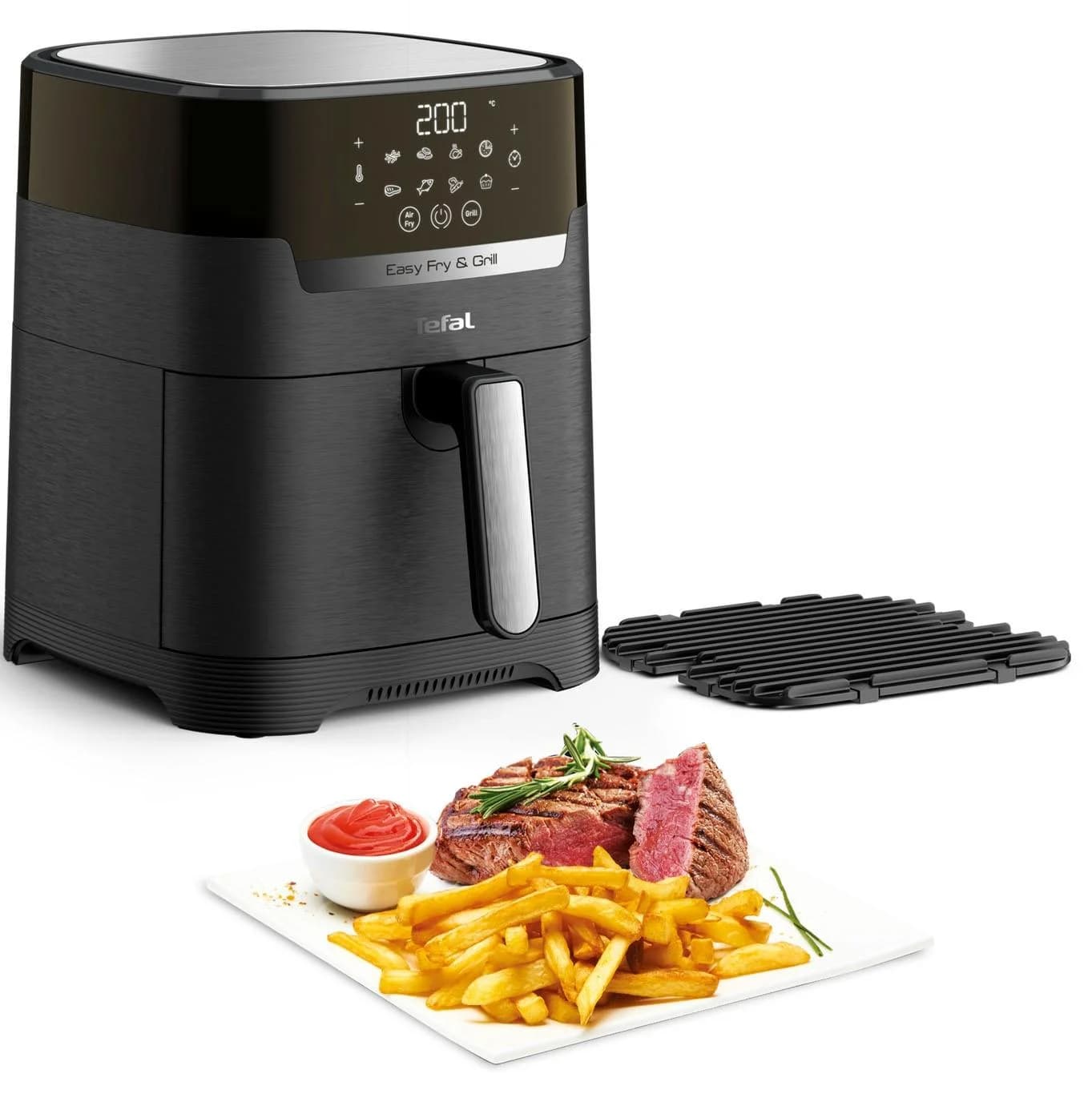 TEFAL Heißluftfritteuse Easy Fry & Grill Precision Silber