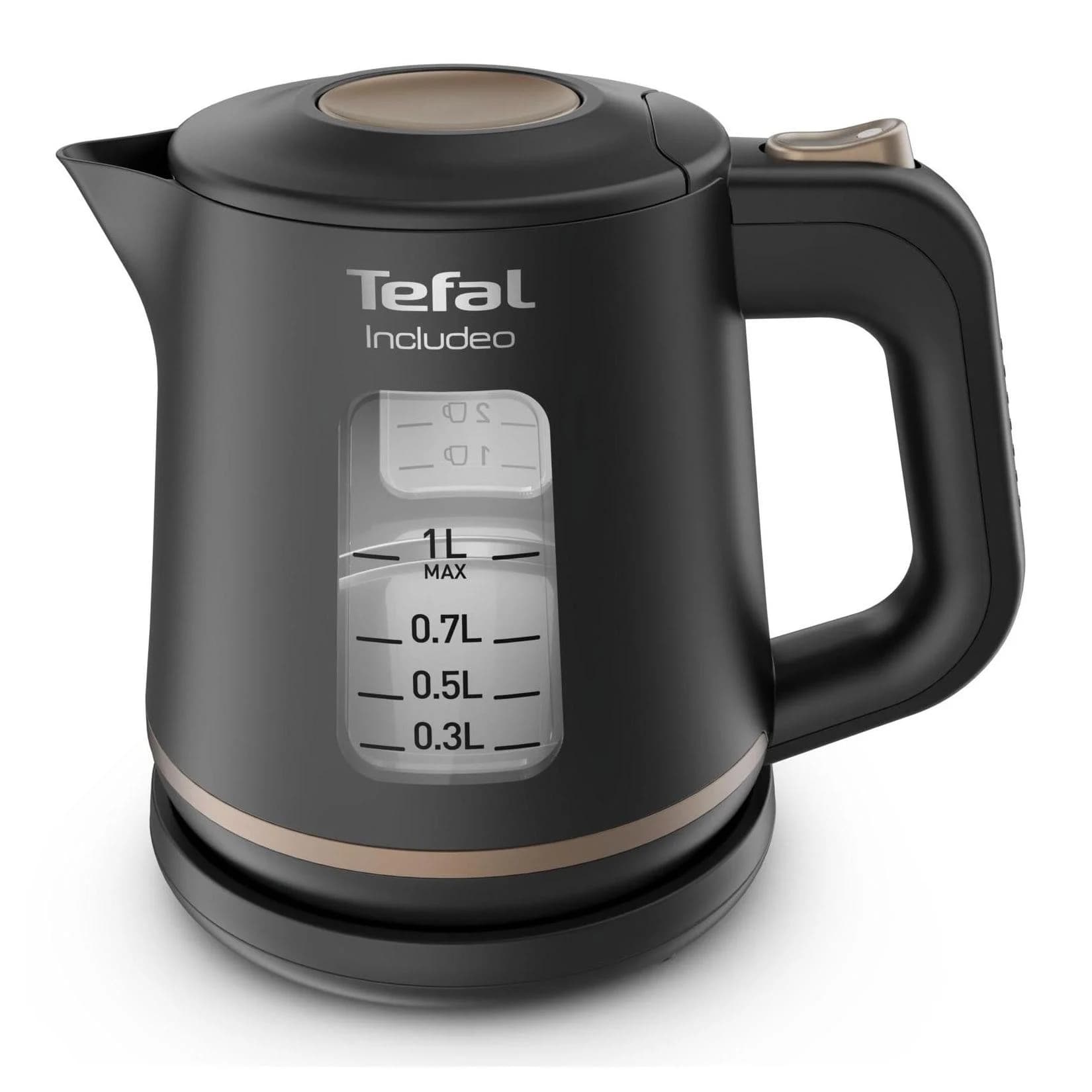 TEFAL Includeo Wasserkocher Schwarz 1L mit Abschaltautomatik