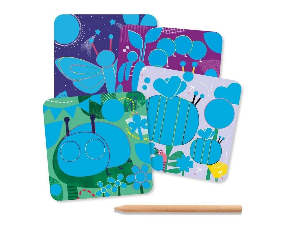 Djeco Kreativset Kratzbilder für Kinder ab 3 Jahren