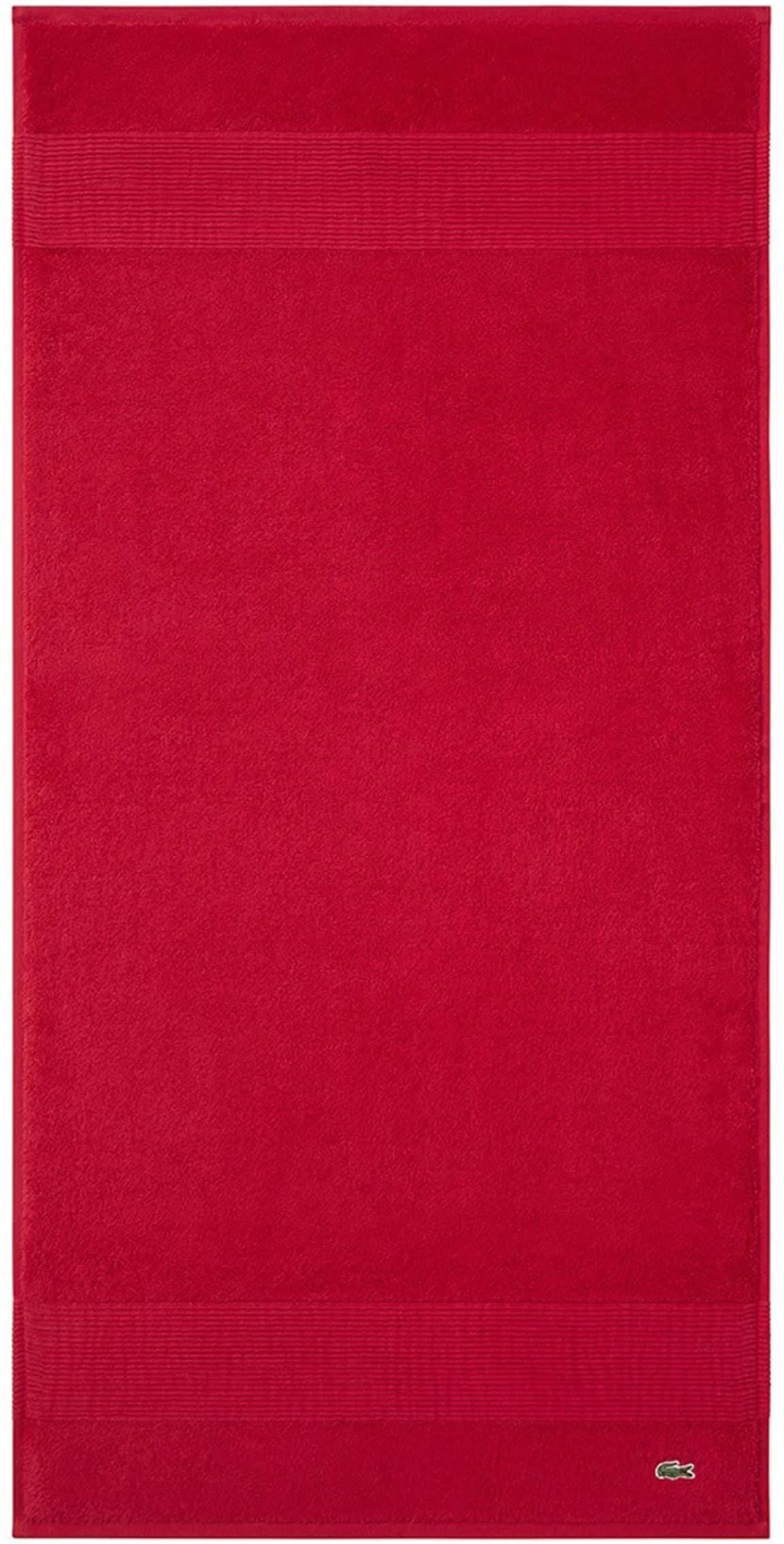 LACOSTE Handtuch LE CROCO Rot 50x100 cm Frottier