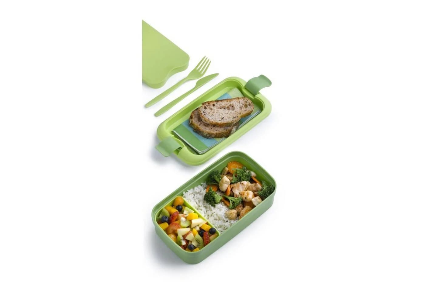 Curver Lunchbox Lunch & Go mit Besteck Lila Kunststoff
