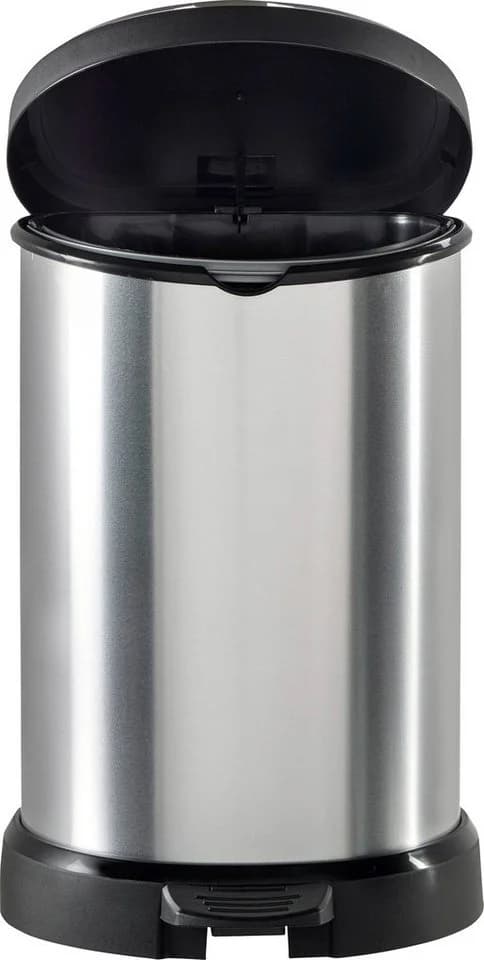 Curver DECO Bin 240568 Mülleimer 15l Silber/Schwarz