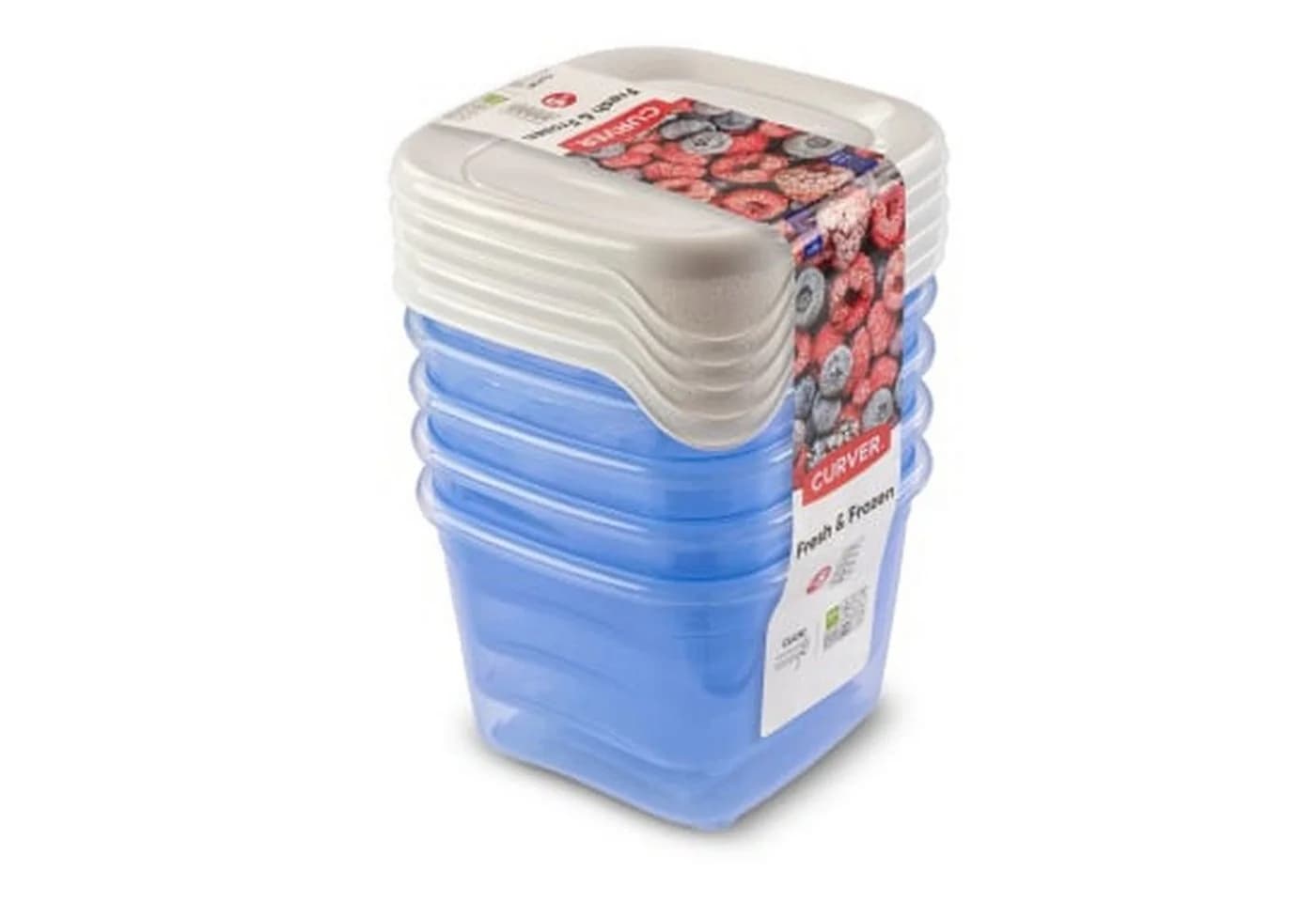 Curver Vorratsdose Fresh & Freeze 5er-Set 0,45L blau Kunststoff
