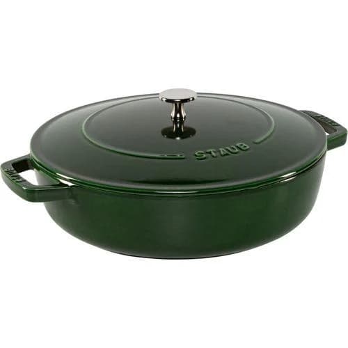 Staub Braisers Schmorpfanne 28 cm Basilikum-Grün Gusseisen