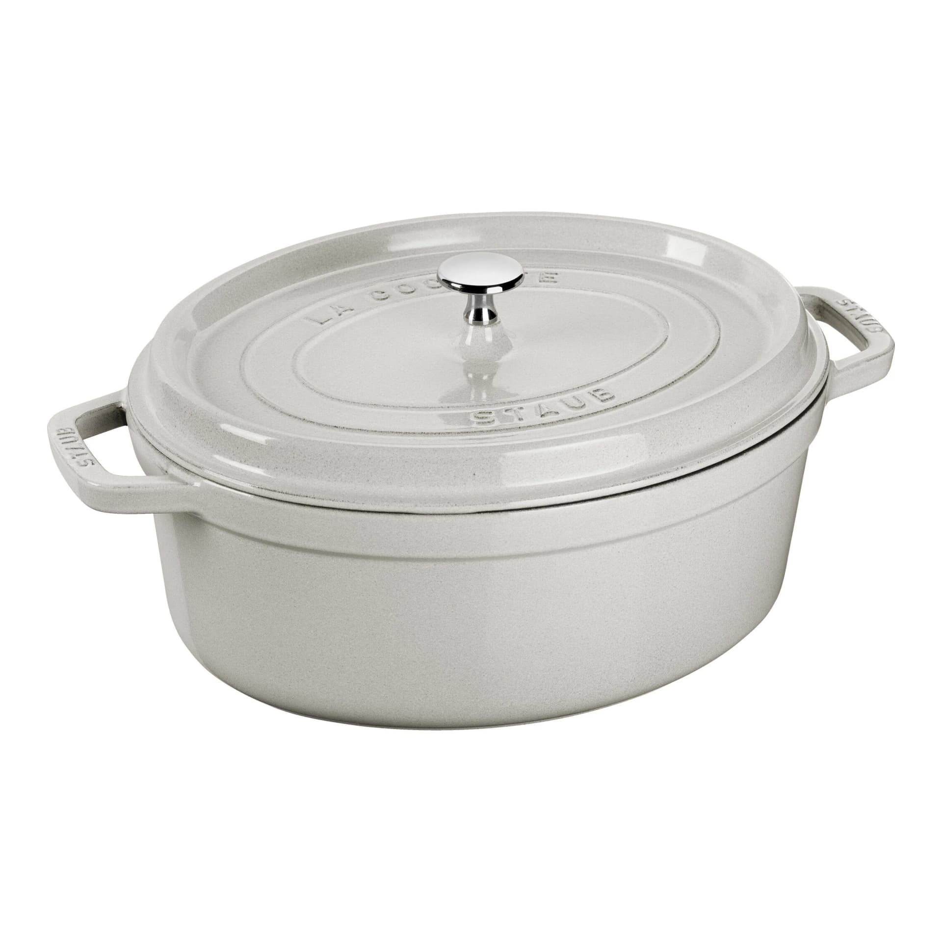 Staub La Cocotte Schmortopf Oval 31 cm Weißer Trüffel