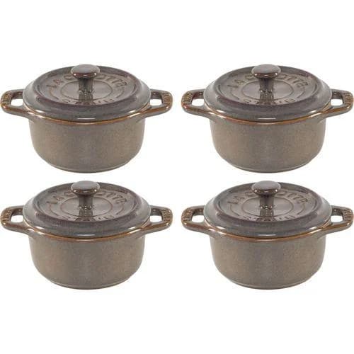 Staub Mini Cocotte Set 4-tlg. Keramik Antik-Grau