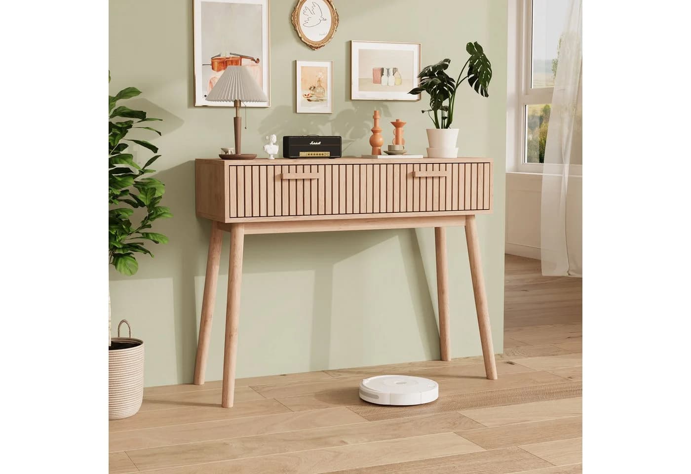 Furnishings Home Konsolentisch mit 2 Schubladen Modern Beige
