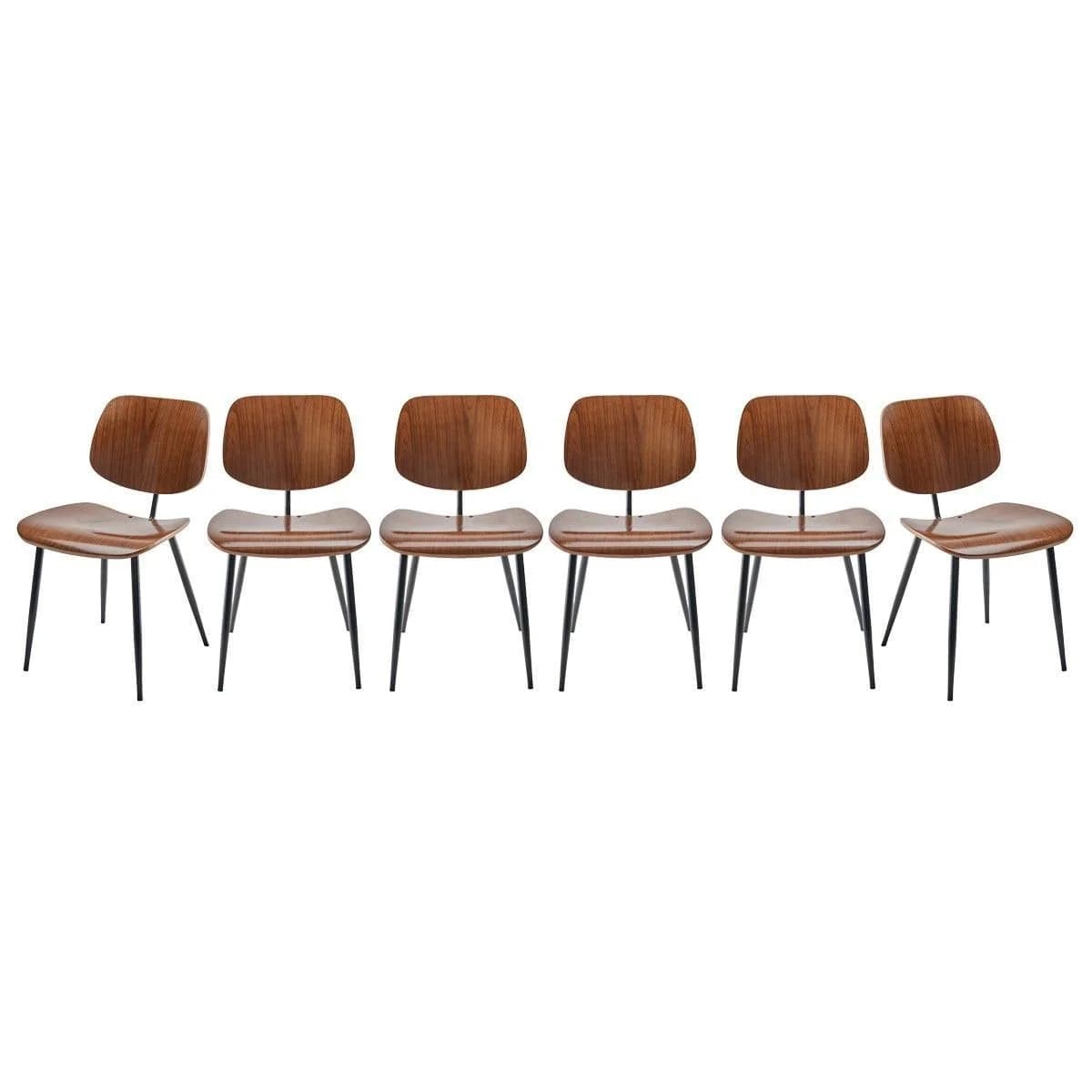Signature Olympia 6er Stuhlset Nussbaum Holz