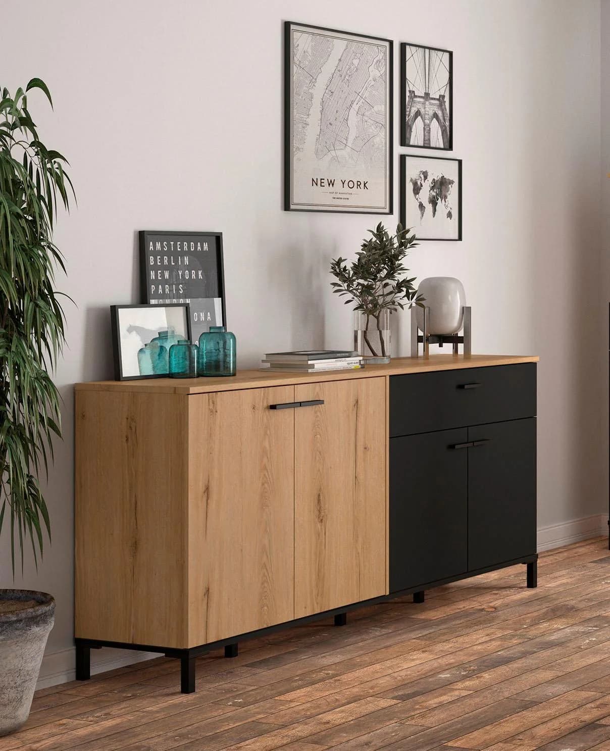Sideboard GAMI Trust Braun Eiche Helvezia Modern
