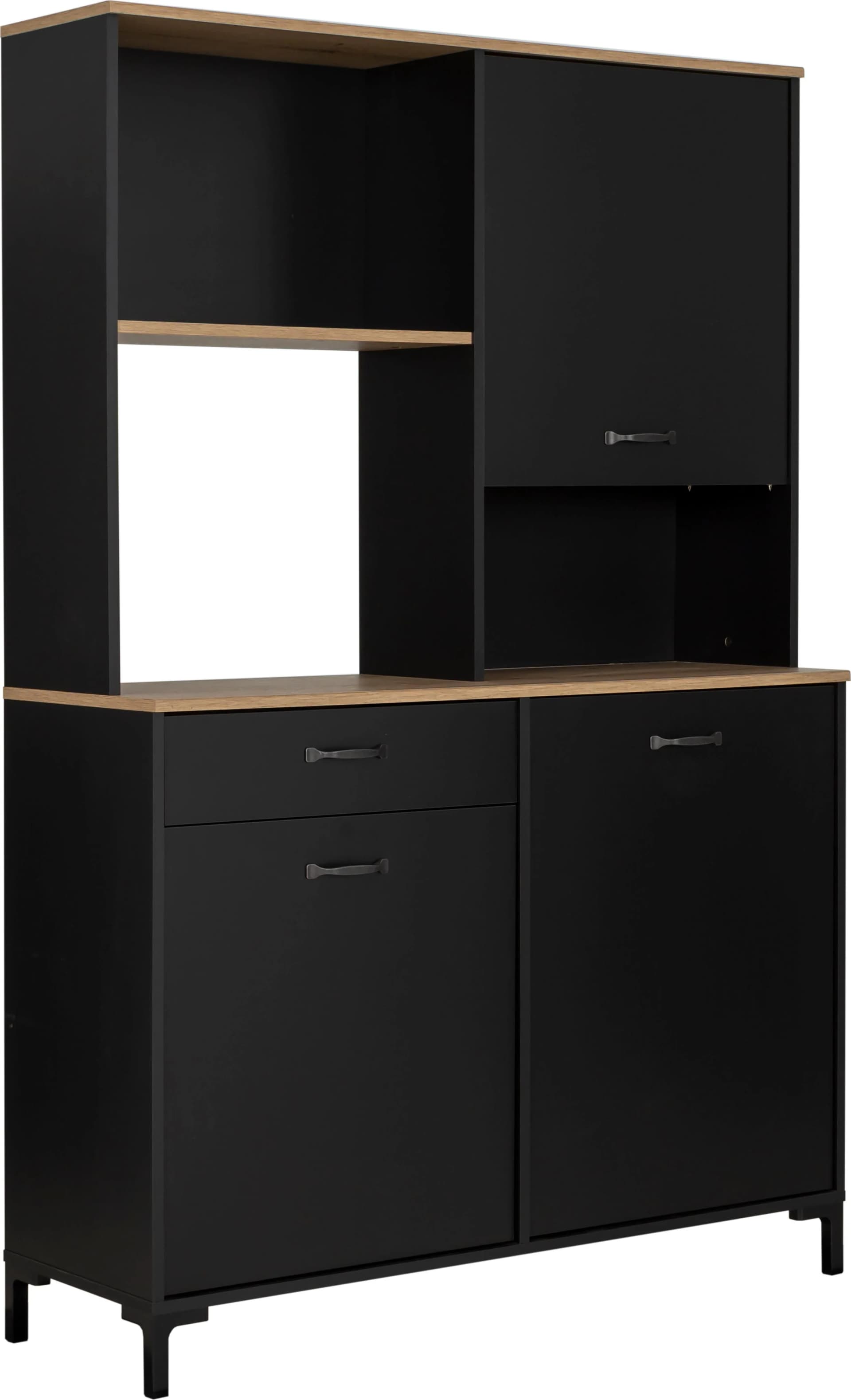 Buffet GAMI "MANCHESTER" Schwarz Eiche Helvezia 119x180x41 cm