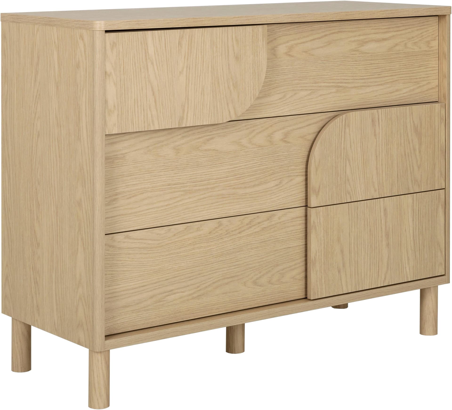 GAMI GALYS Kommode 3 Schubladen Eiche Rookwood Modern