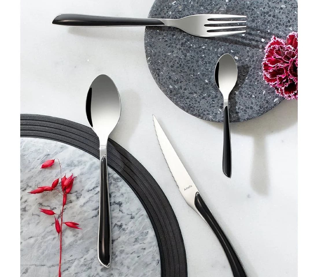 Amefa Besteck-Set ECLAT 24-tlg. Schwarz Edelstahl Rostfrei