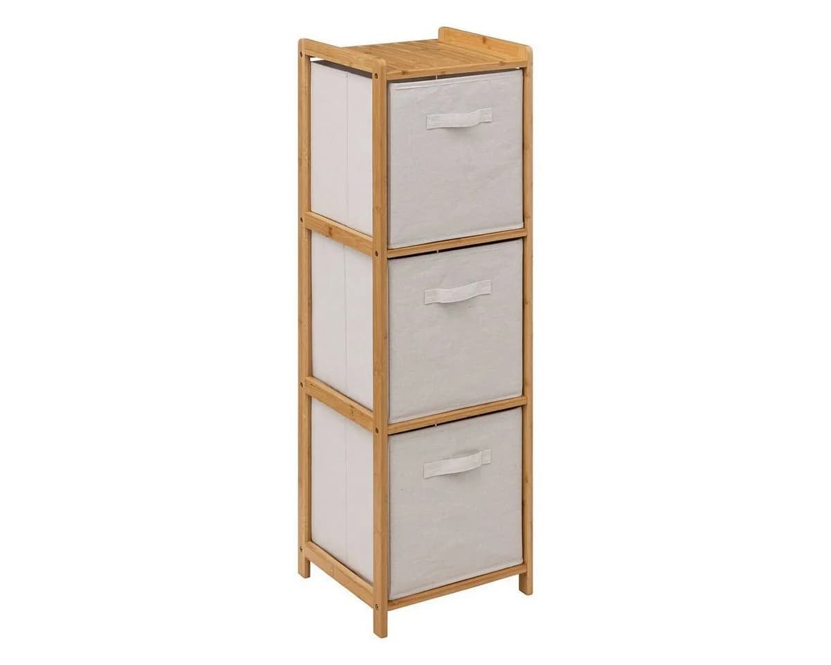 5five Simply Smart Badregal Bambus TIDY mit 3 Körben Modern