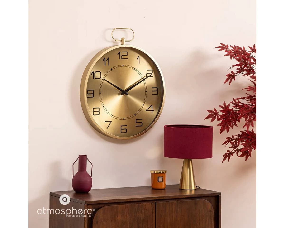 Atmosphera Wanduhr IRINA Taschenuhren-Stil Metall Glas