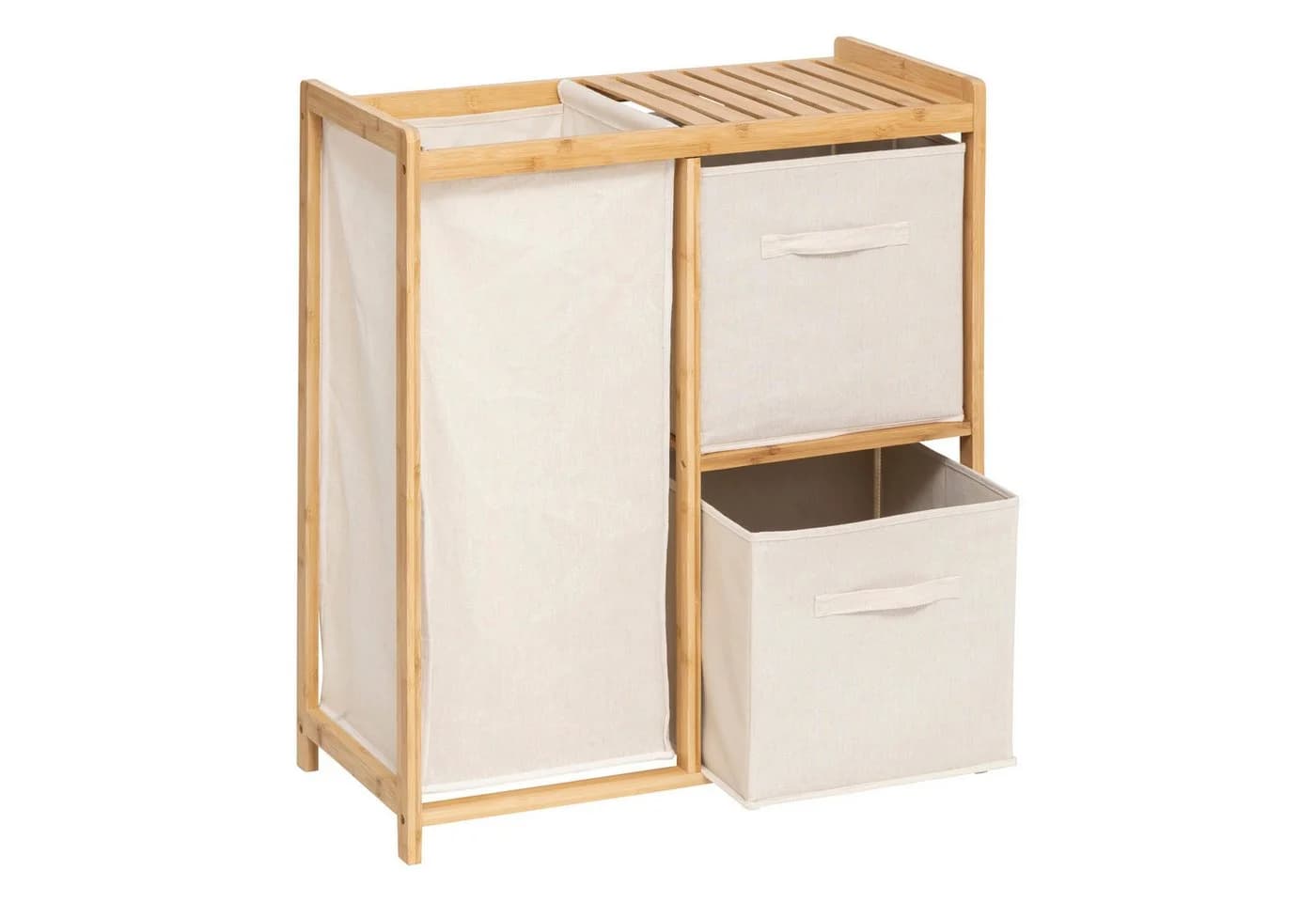 5five Simply Smart Wäschekorb Bambusregal TIDY BOX Beige
