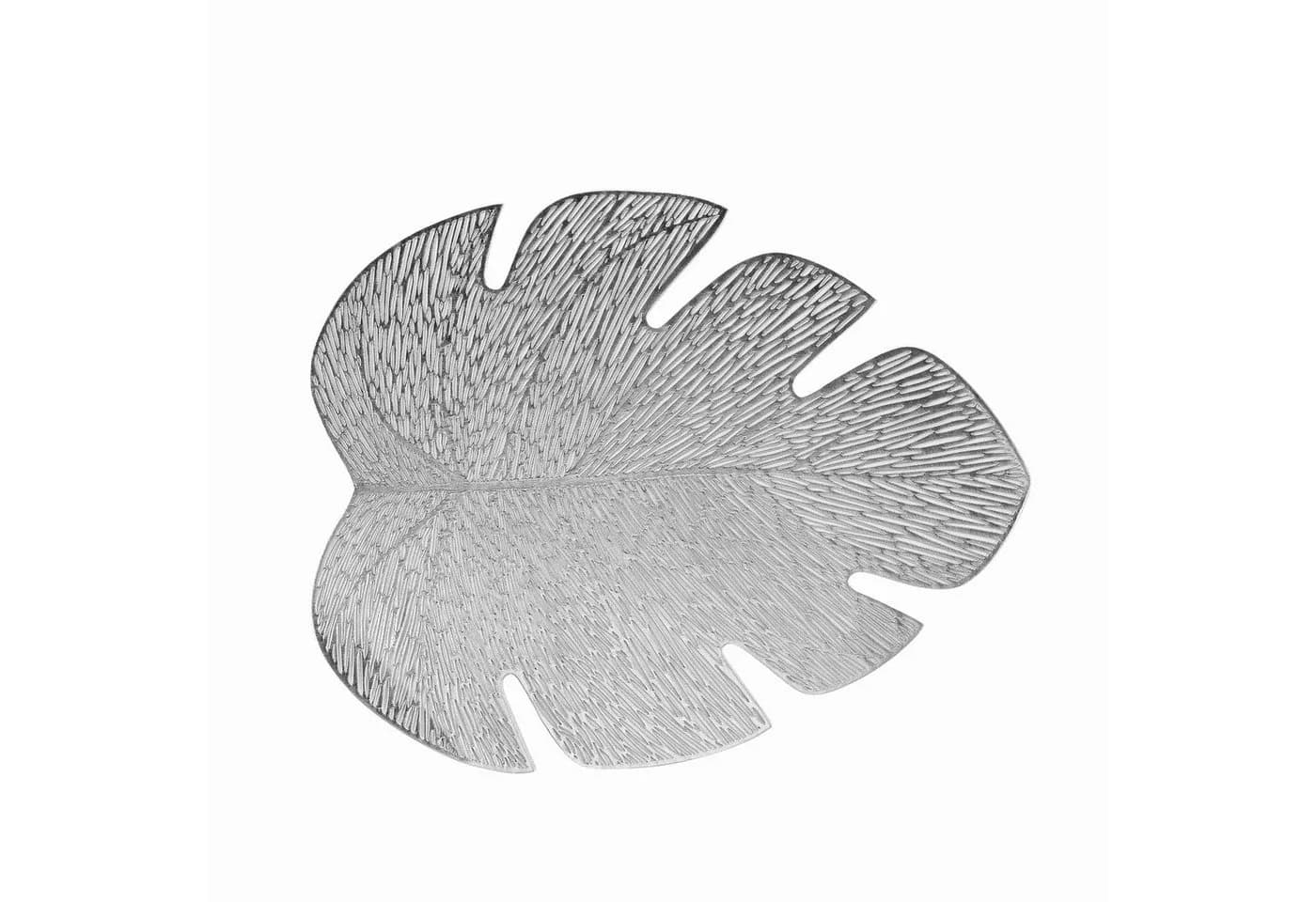 Douceur d'intérieur Tischset Blattform Silber Modern