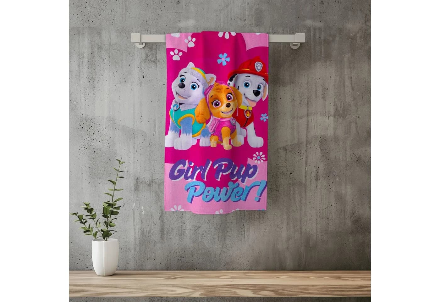 PAW PATROL Strandtuch 70x140 cm Rosa 100% Baumwolle