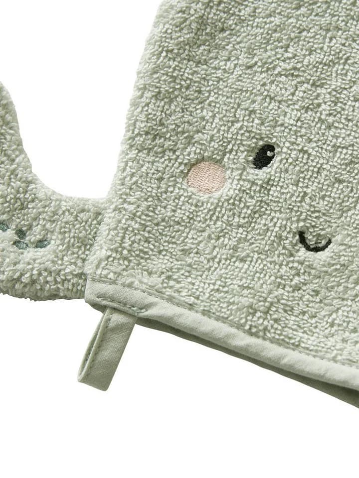 vertbaudet Baby Waschhandschuh 2er-Set OZEAN Blau Frottee