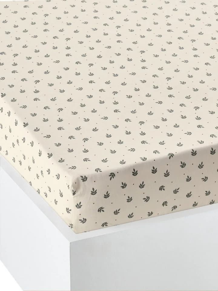 vertbaudet Spannbettlaken Retro Flowers 90x140 cm Baumwolle