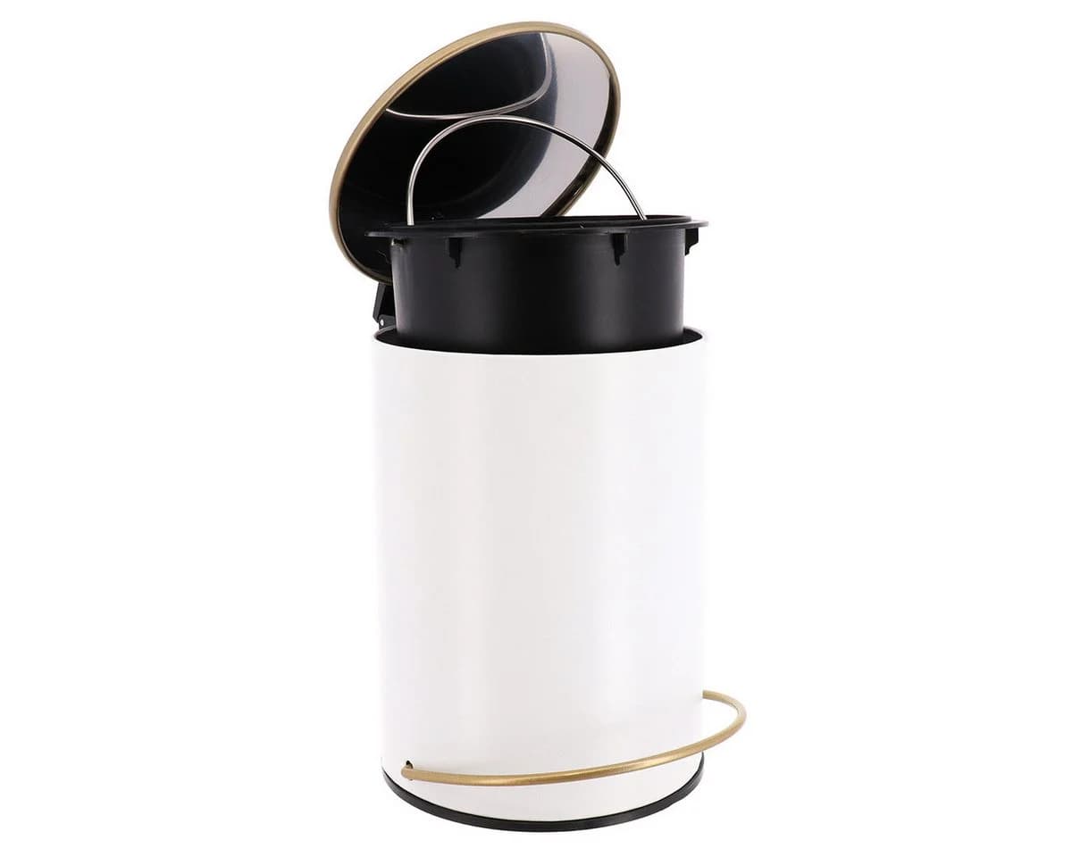 TENDANCE Kosmetikeimer Mülleimer gold 3L mit Soft-Close Pedal
