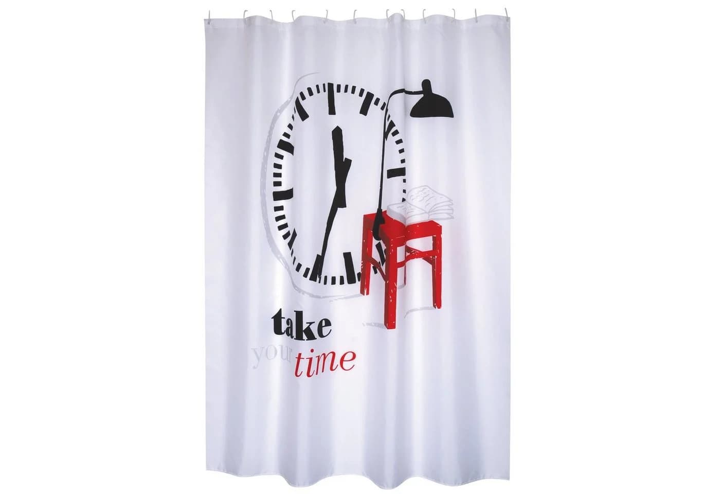 MSV Duschvorhang TAKE YOUR TIME Premium Anti-Schimmel Polyester