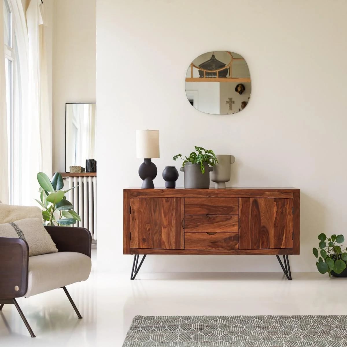 Tikamoon Buffet aus Palisander 150 cm Sideboard Highboard Massivholz