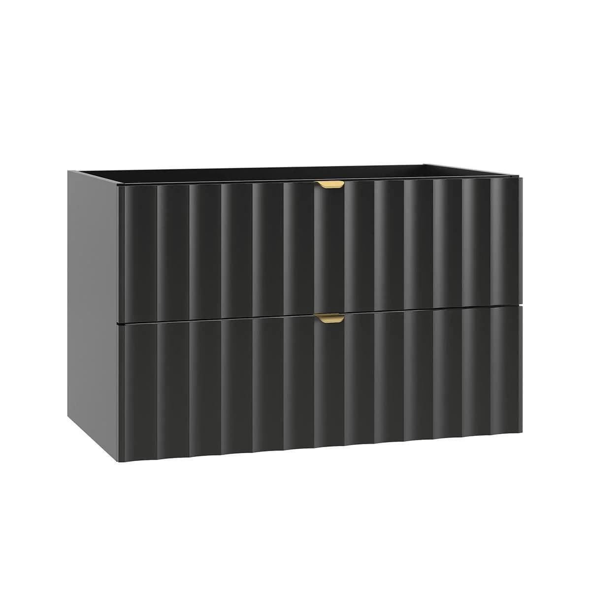 Waschtischunterschrank 80cm Lexa Schwarz Modern