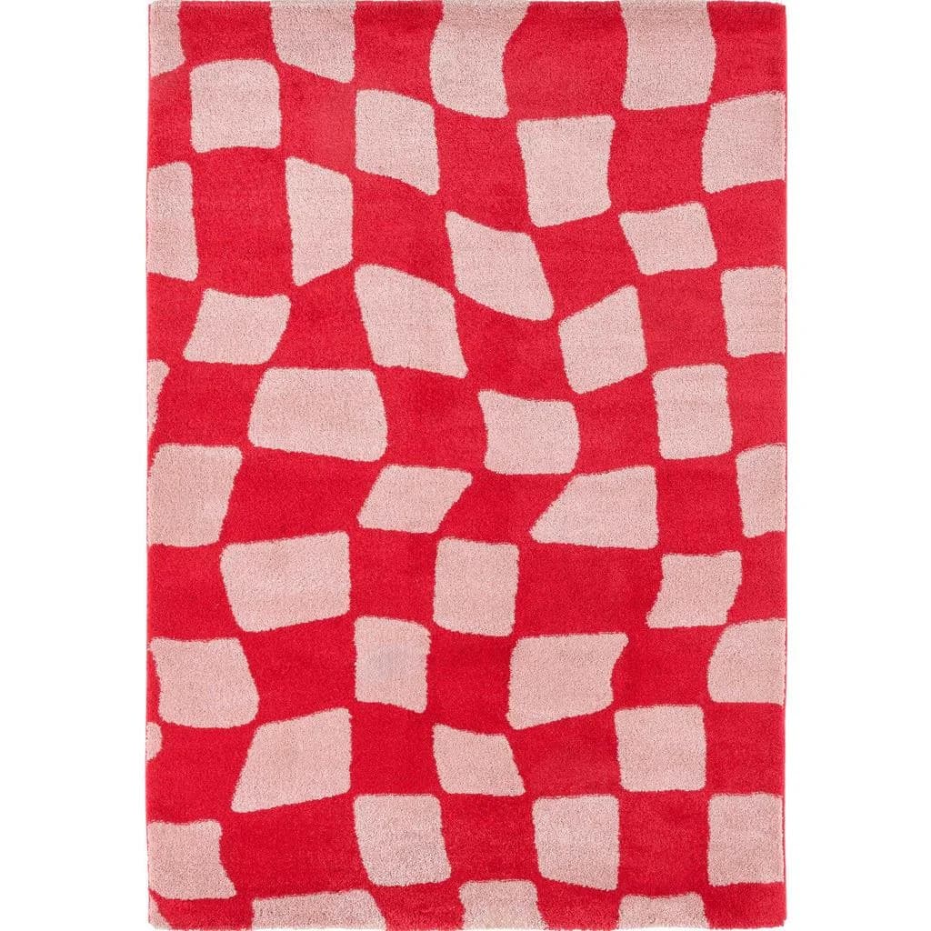 Nazar Rugs Retro Teppich Rot Rechteckig Polypropylen