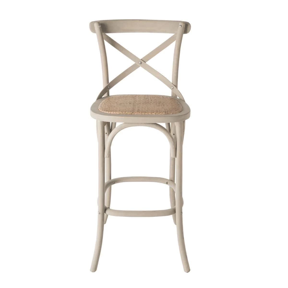 Signature Barhocker Massivholz Wiener Geflecht Bistrot