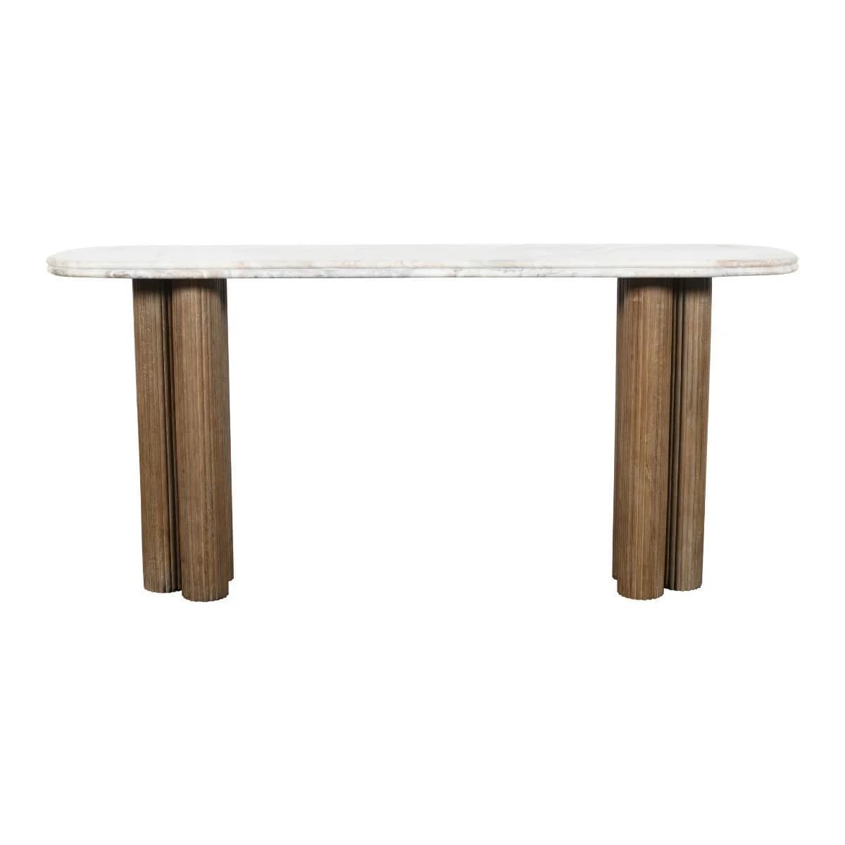 Signature Konsolentisch Massivholz Marmor Beige