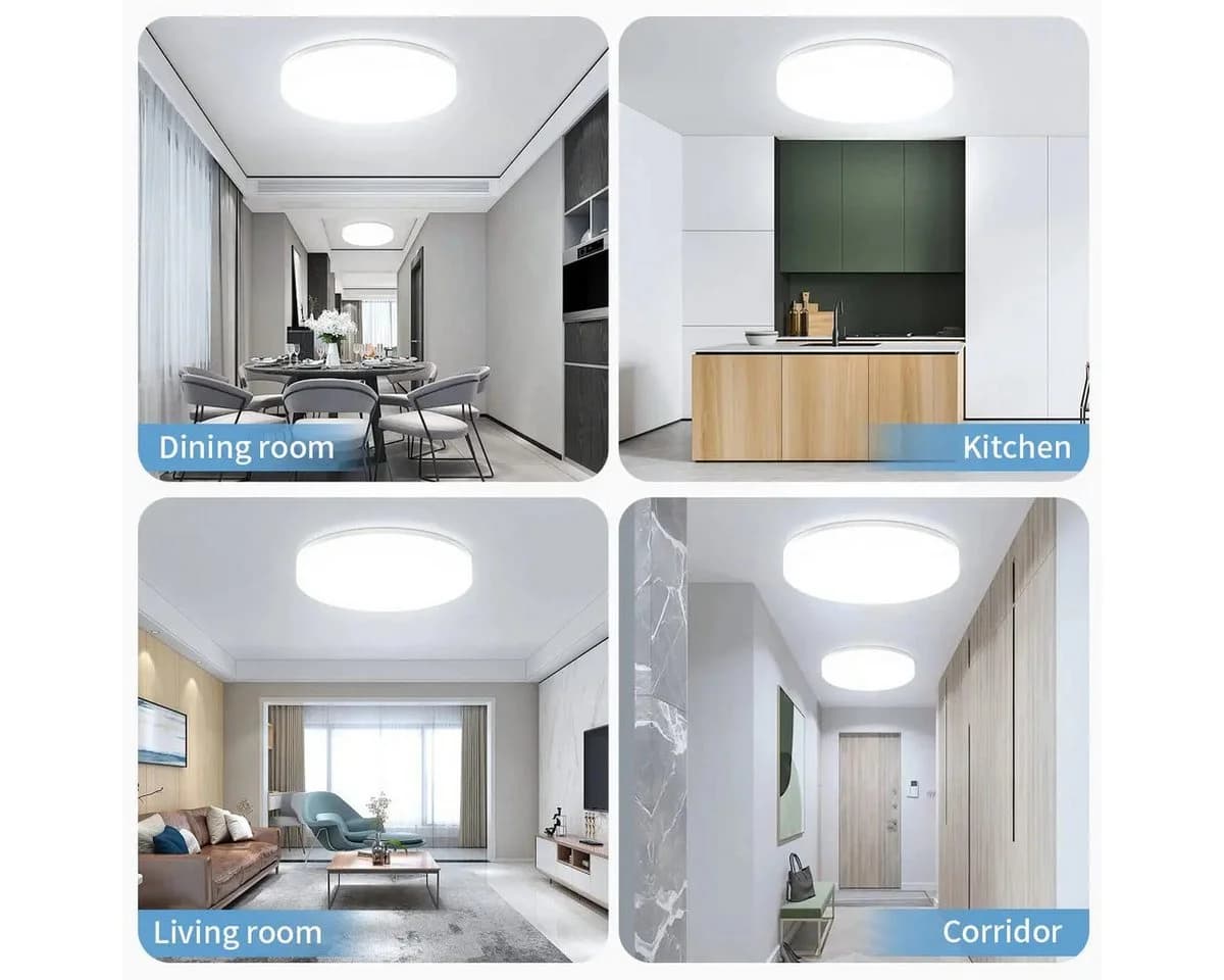 Athlix LED Deckenleuchte Ultradünn Wasserdicht Warmweiß Kaltweiß
