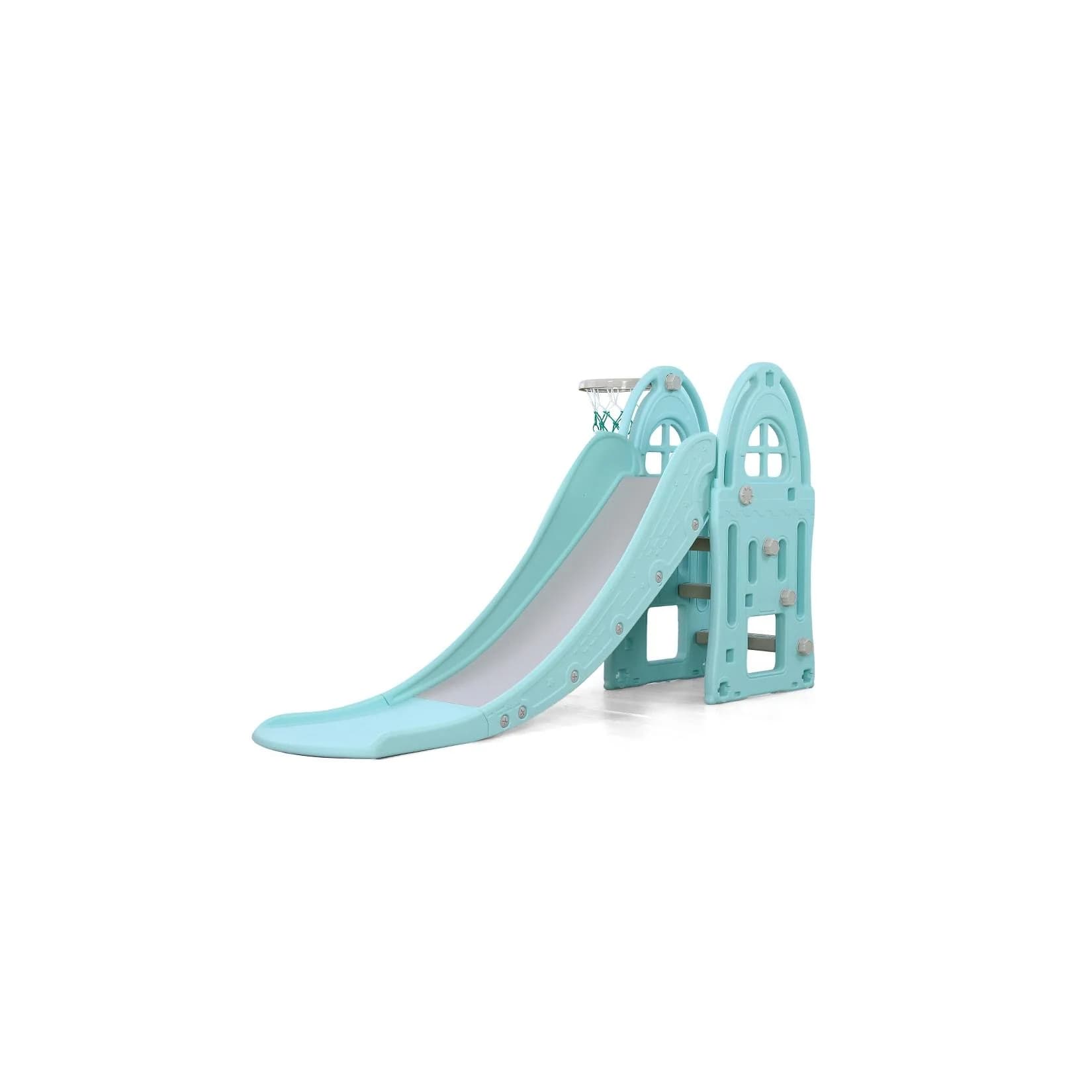 Moni Kinderrutsche Verena 18017 blau mit Basketballkorb