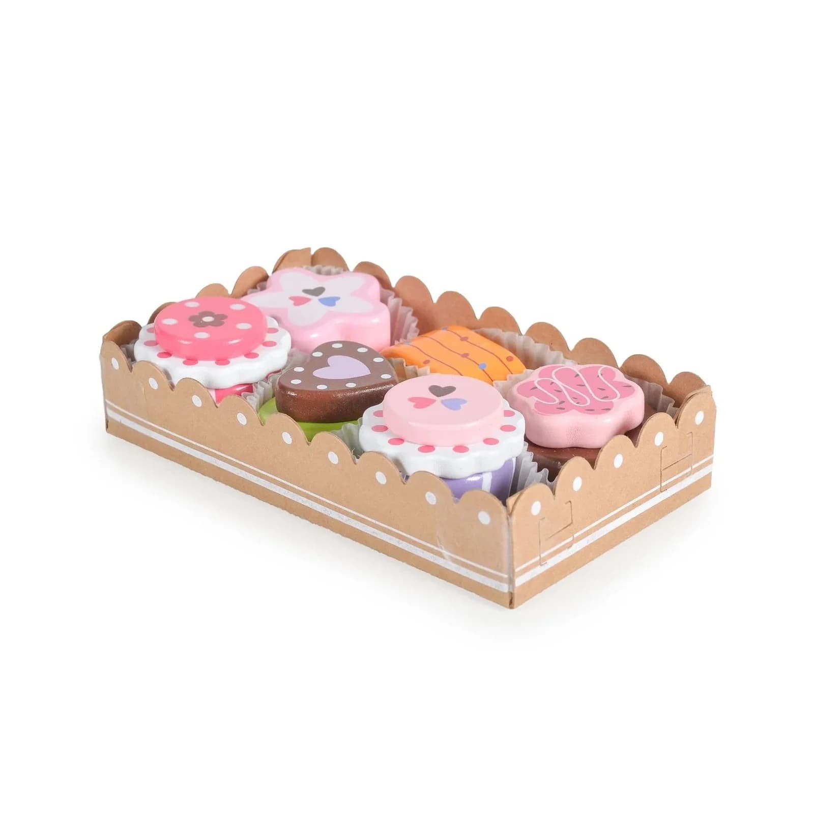 Moni Holz-Kuchenset 6-teilig Bunt für Kinder ab 2 Jahren