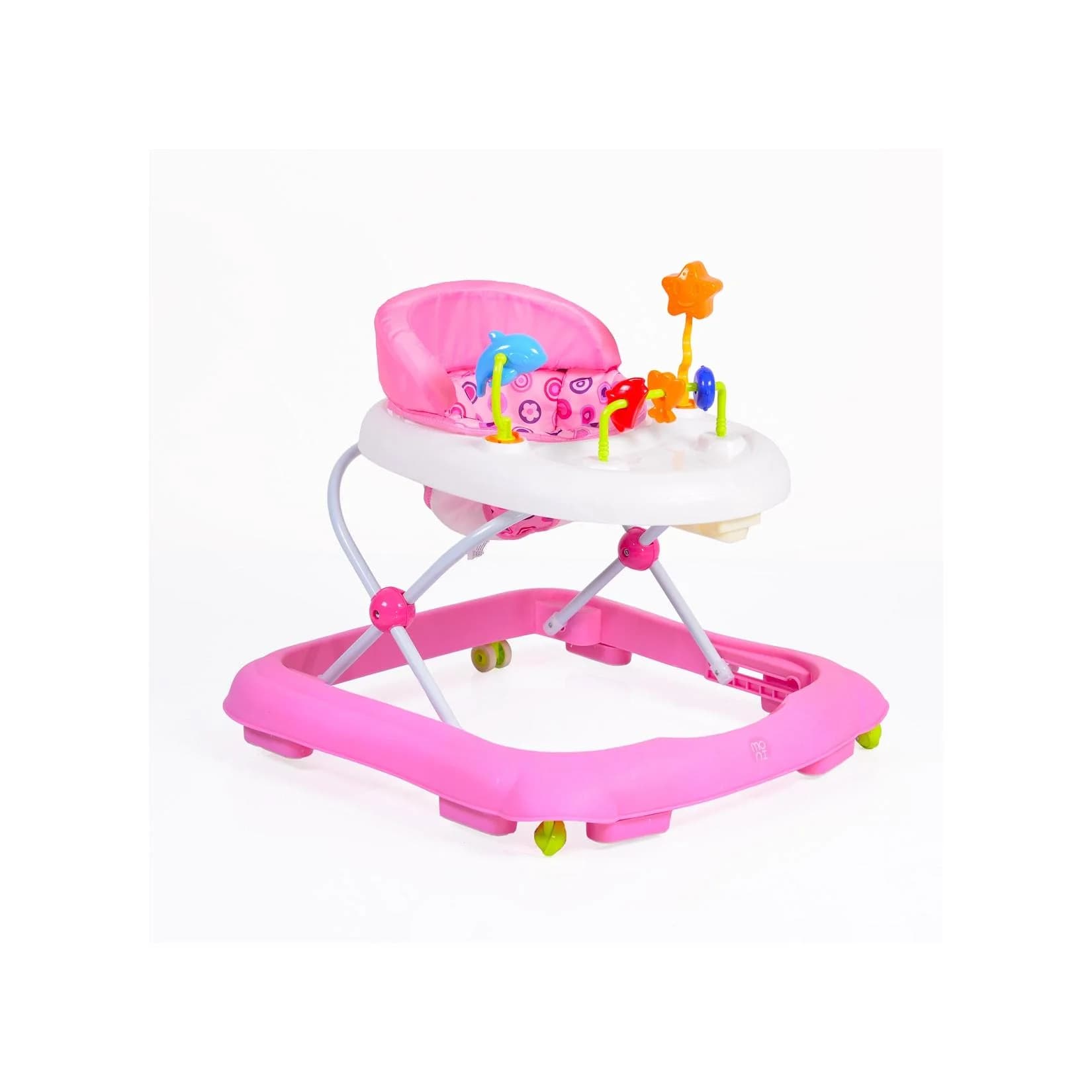 Lauflernwagen Eko höhenverstellbar mit Spielcenter rosa