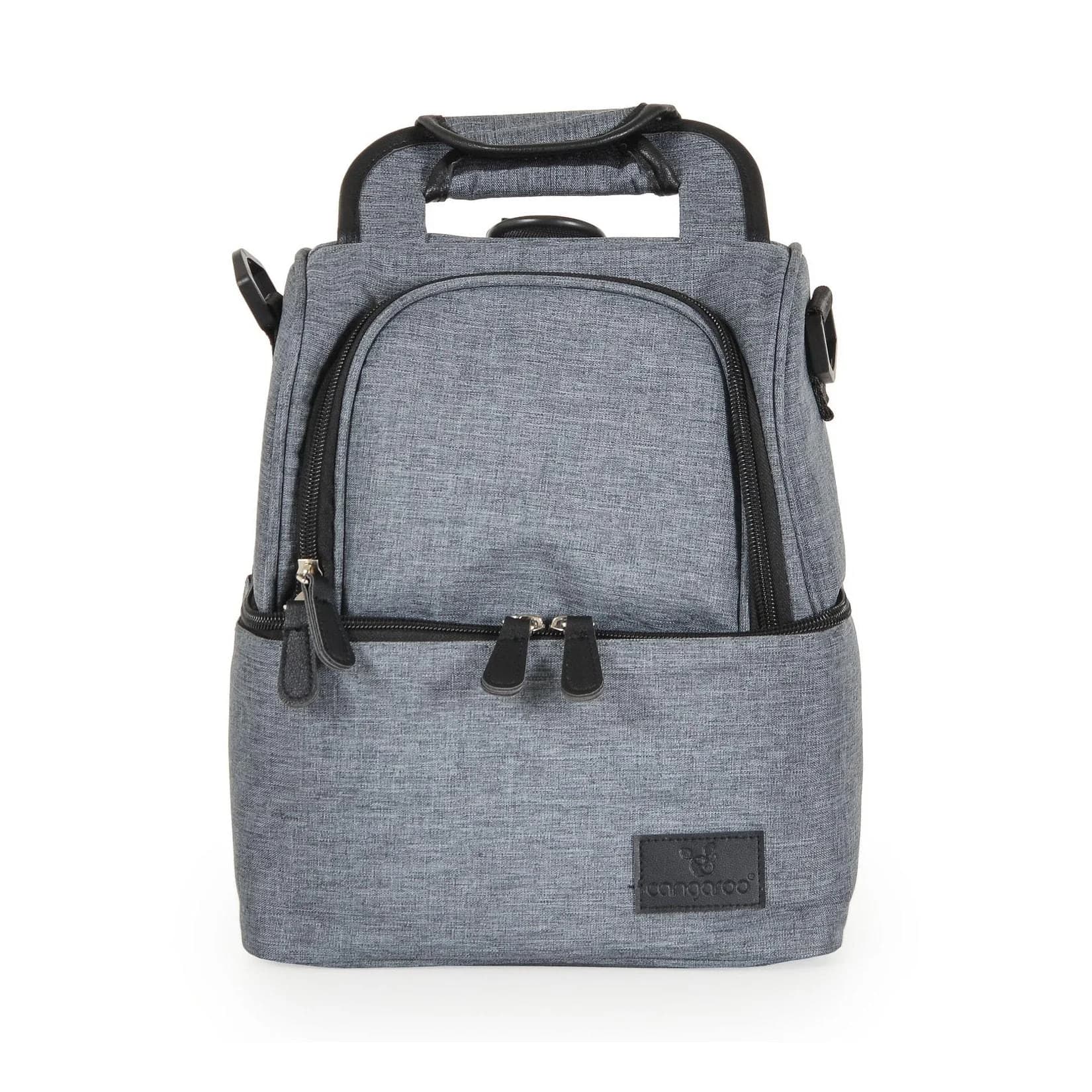 Cangaroo Thermobox Aurora Lunchbox Thermotasche 2 isolierte Fächer Reißverschluss grau