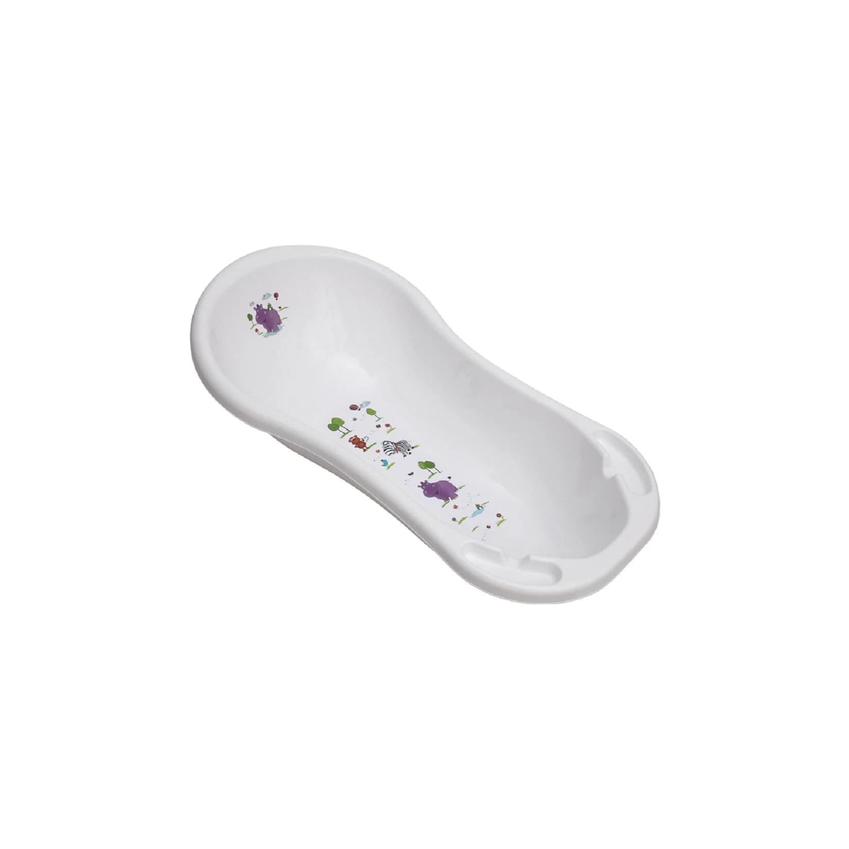 Lorelli Baby Badewanne Hippo 101 cm mit Ablagefächern Weiß