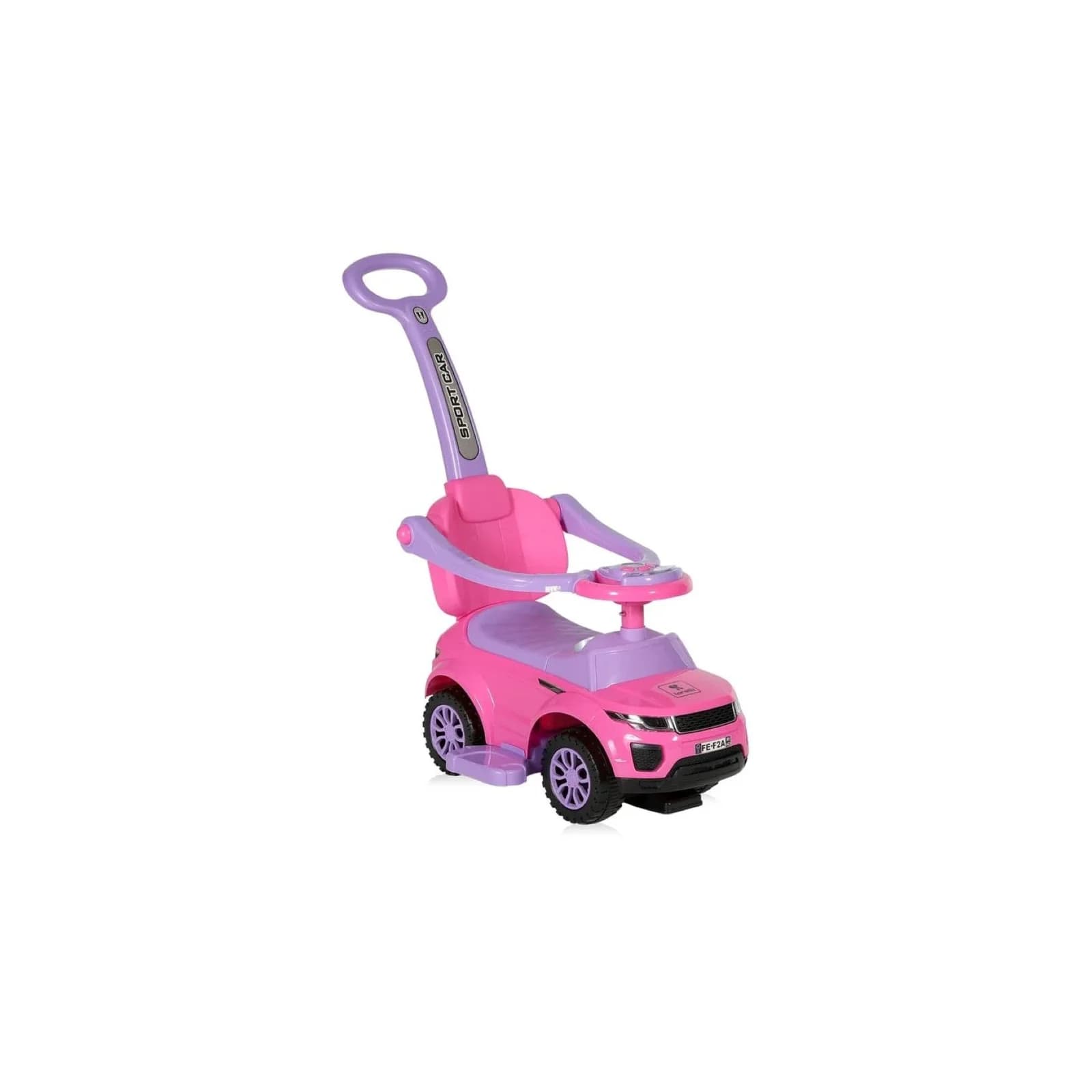 Lorelli Rutscher 3 in 1 Kinderauto Off Road rosa mit Schiebegriff