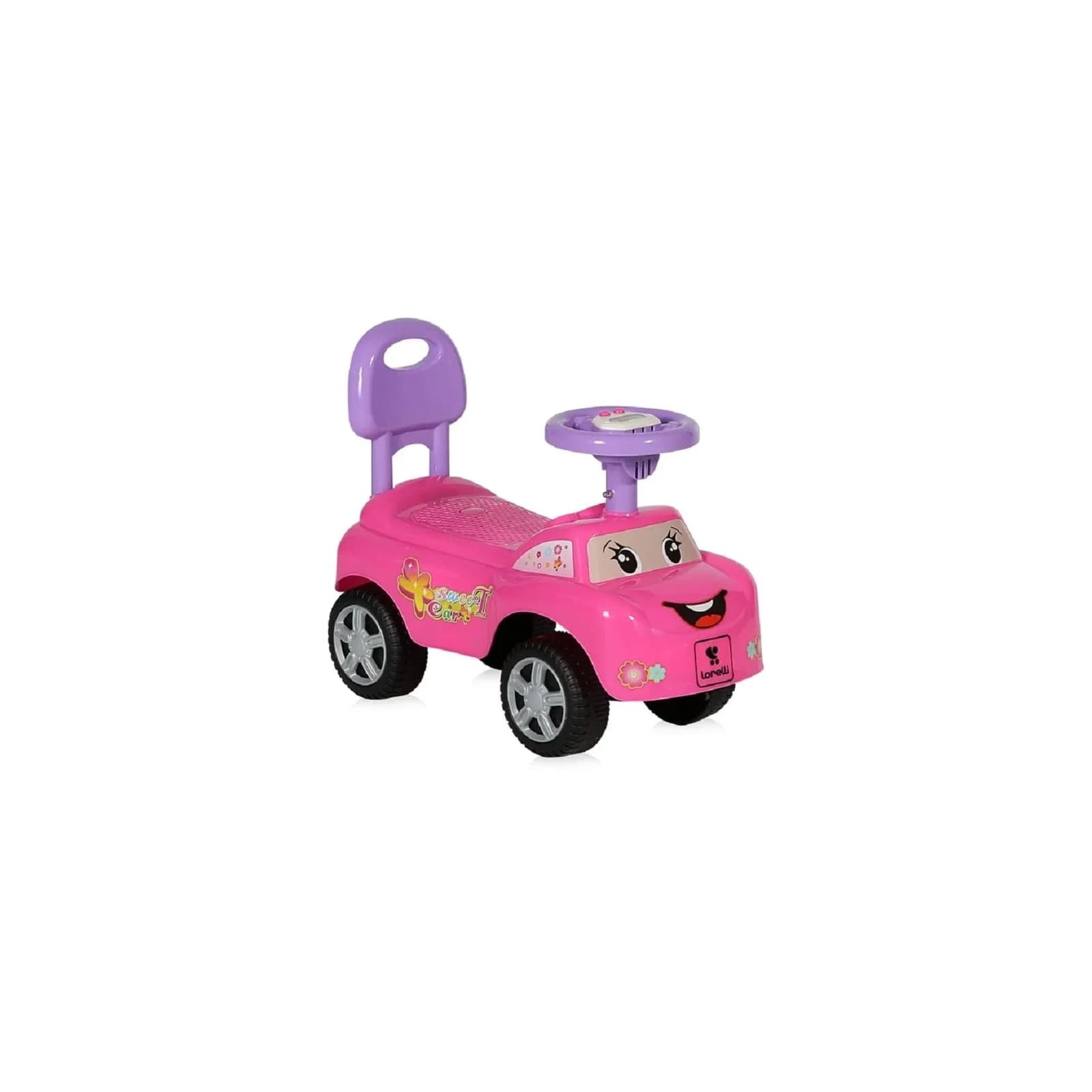 Lorelli Rutschauto My Friend Rosa mit Musikfunktion und Rückenlehne