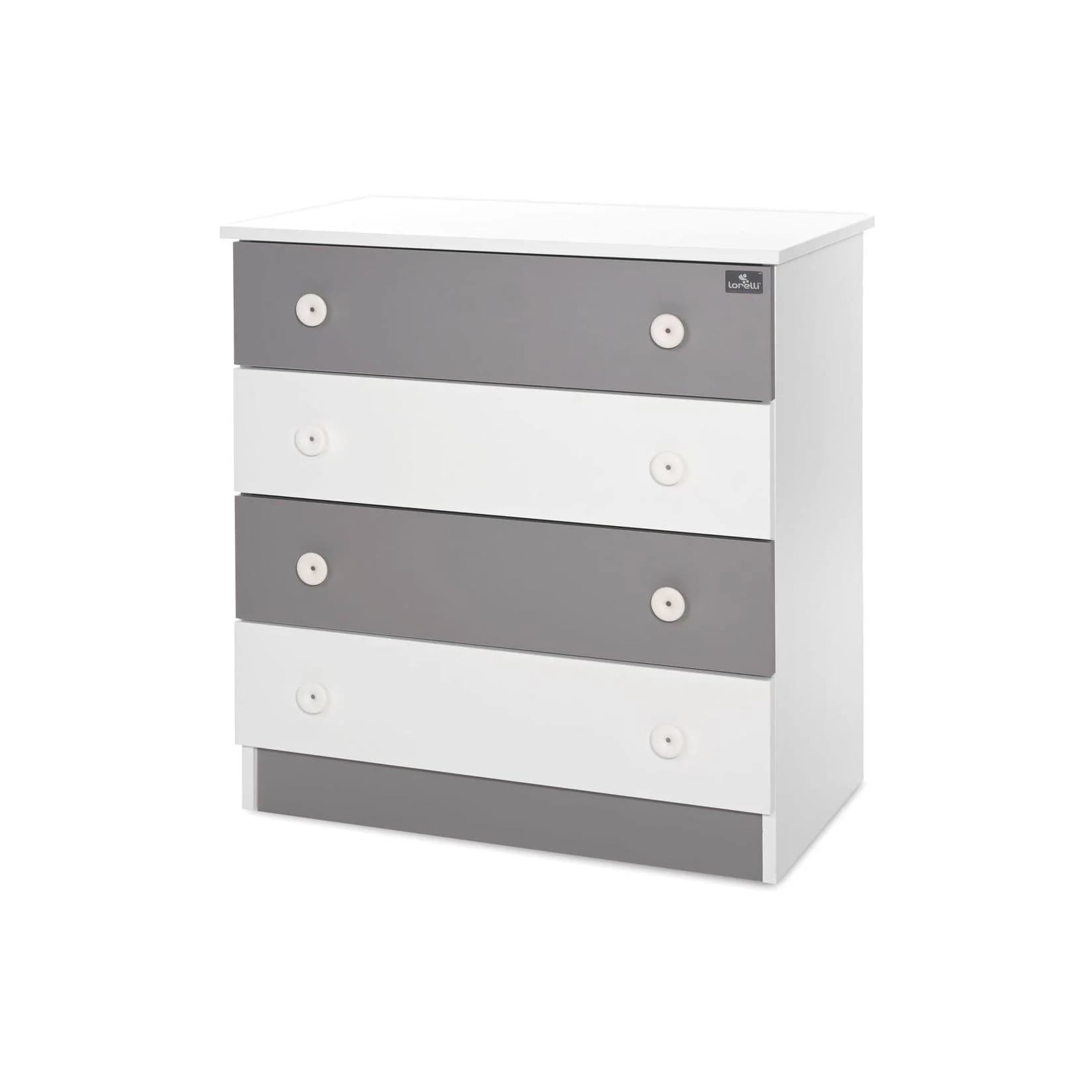 Lorelli Kommode Dresser Weiß-Dunkelgrau