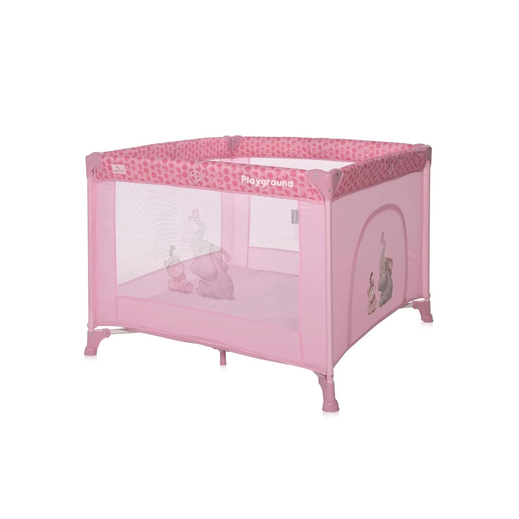 Lorelli Reiselaufstall Playground Faltbar mit Matratze und Tragetasche Rosa