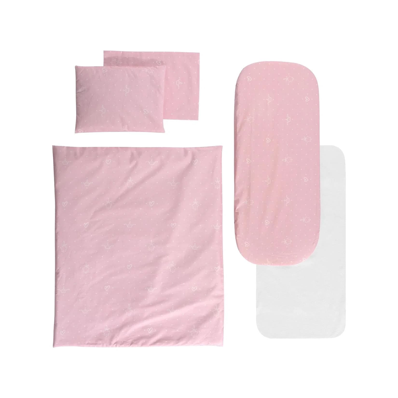 Lorelli Kinderwagen-Bettwäsche Set 5-teilig Pink