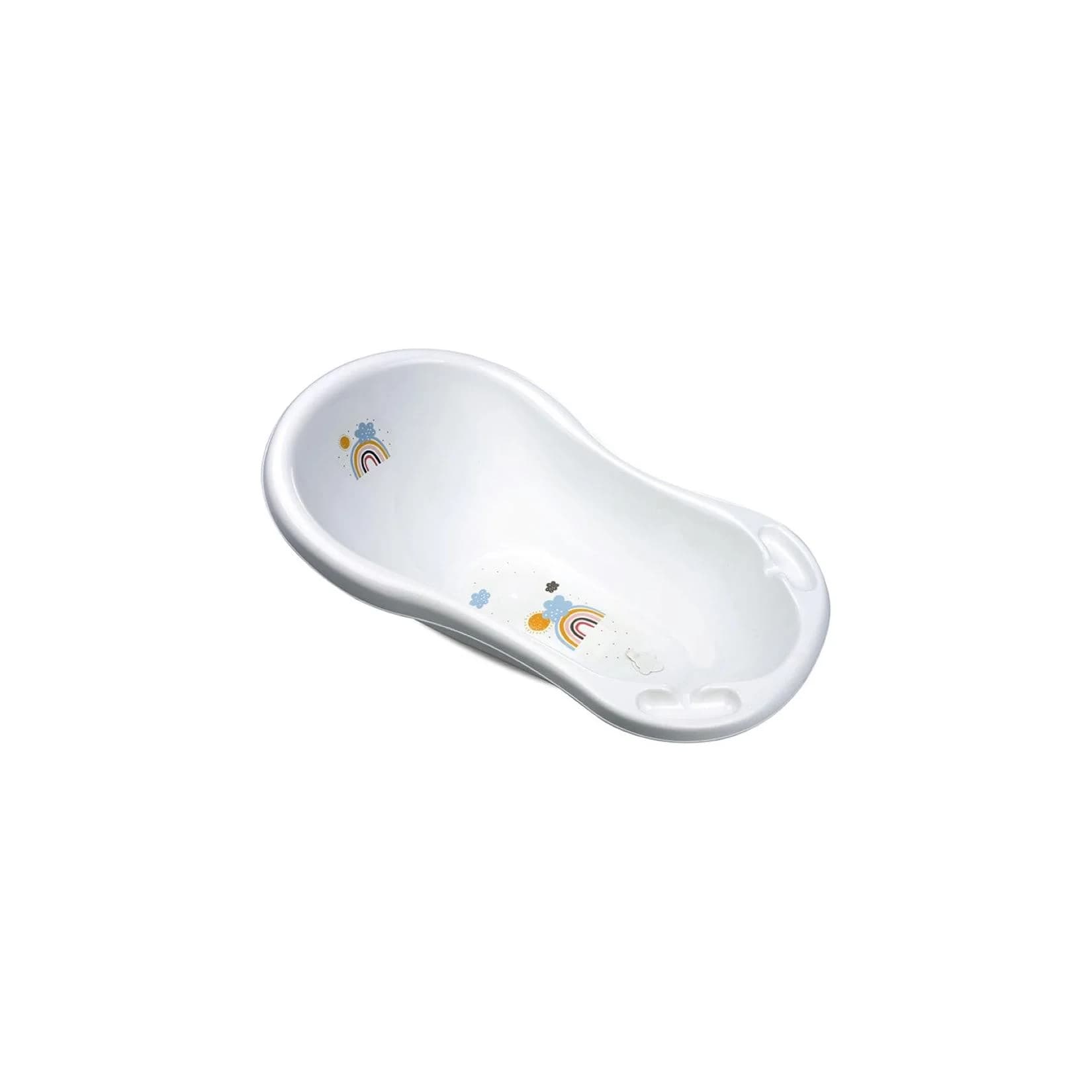 Lorelli Babybadewanne Rainbow 84 cm mit Wasserablauf und Ablagefächern