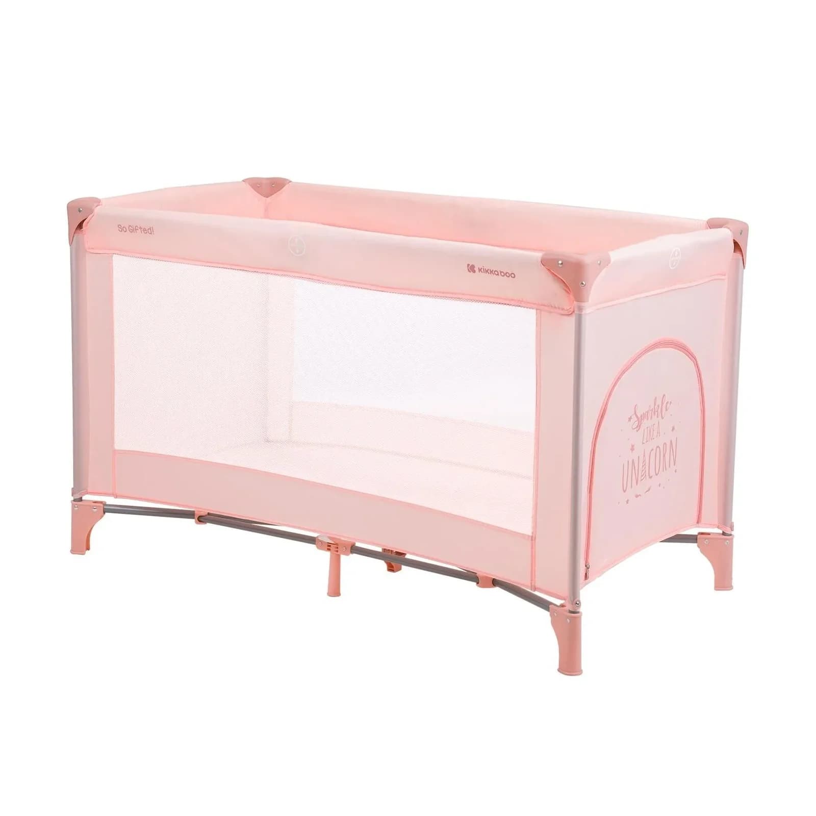 Kikkaboo Reisebett So Gifted Rosa Pink Weiche Matratzenauflage Seiteneingang