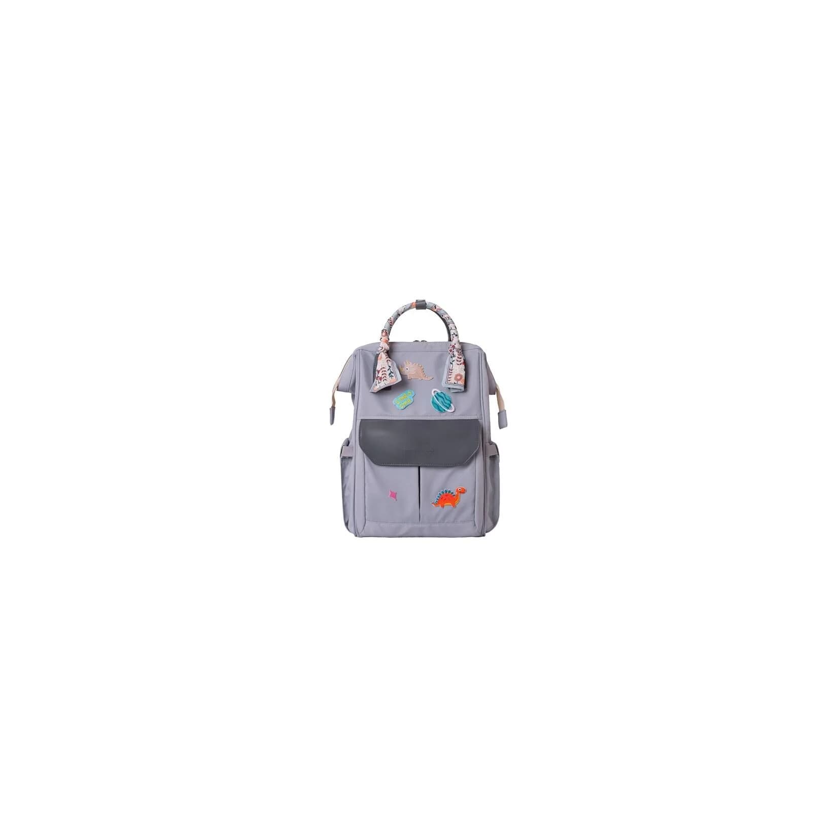 Kikkaboo Wickeltasche Myla Rucksack Dino grau