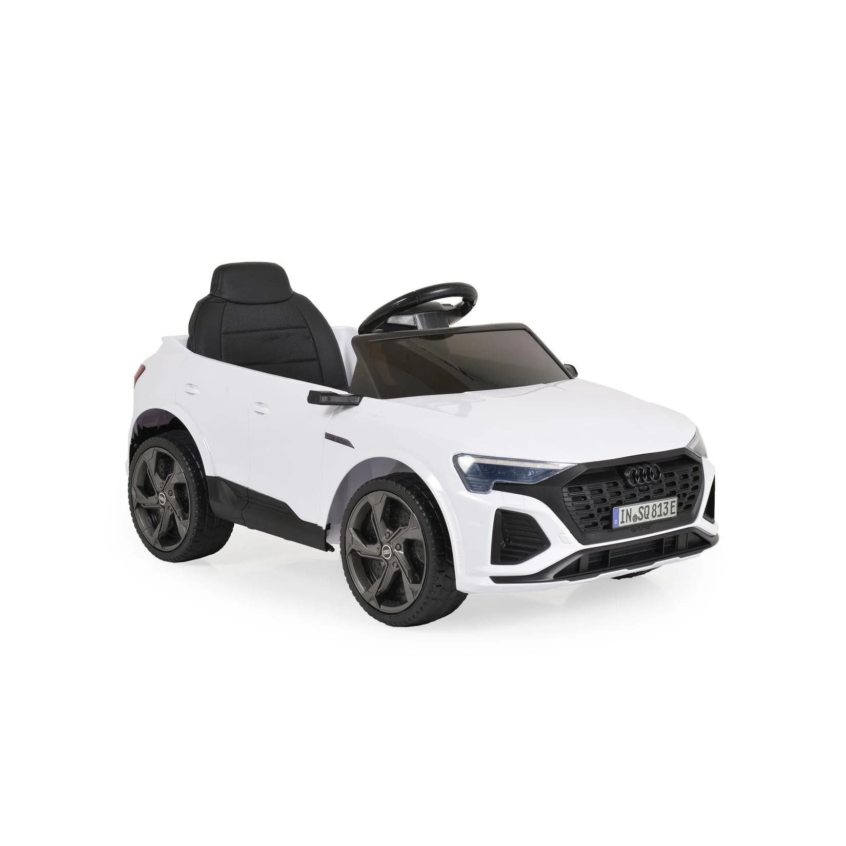 Moni Kinder Elektroauto Audi SQ8 e-tron weiß EVA-Reifen Musik Licht MP3