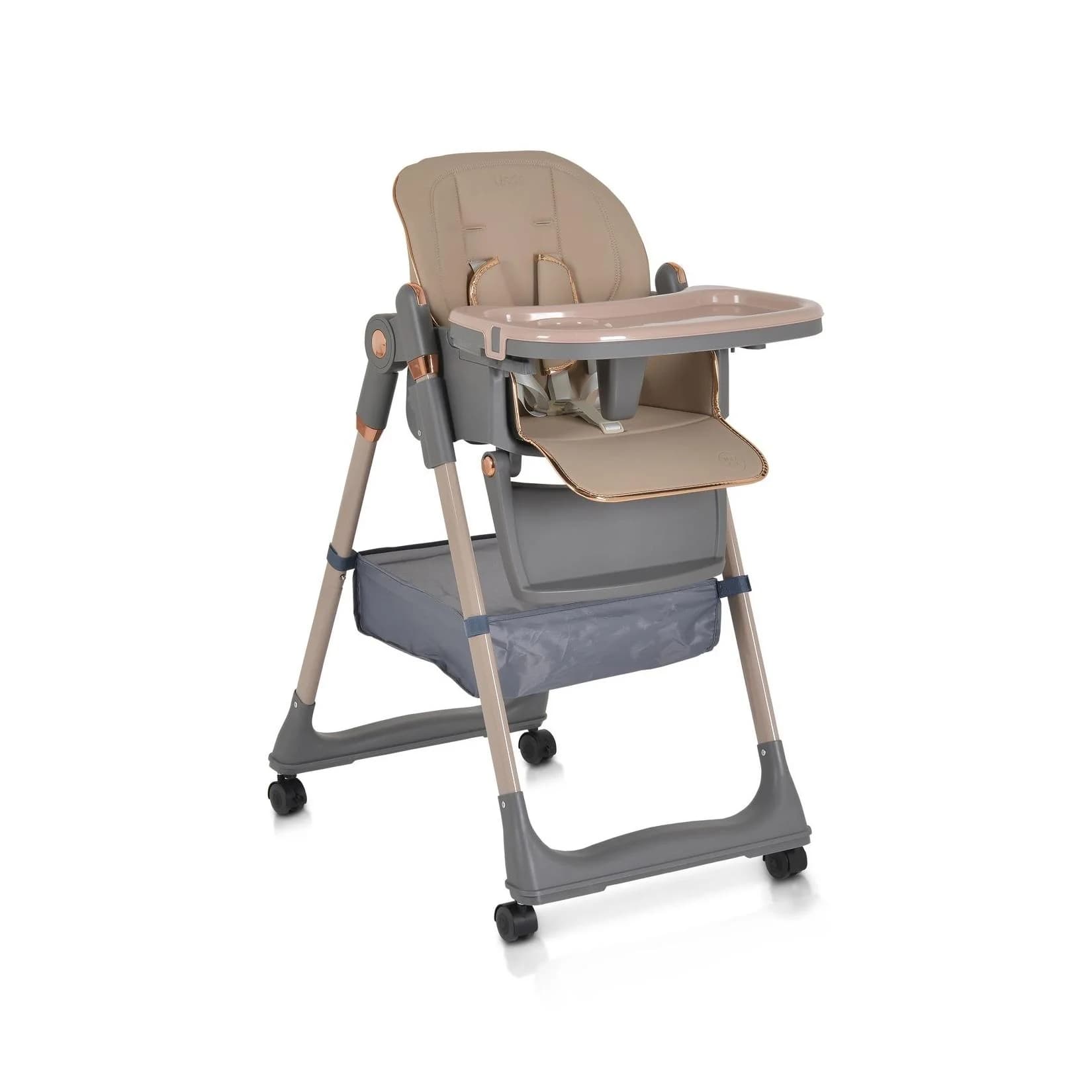 Moni Kombihochstuhl Lindo Beige Klappbar Höhenverstellbar