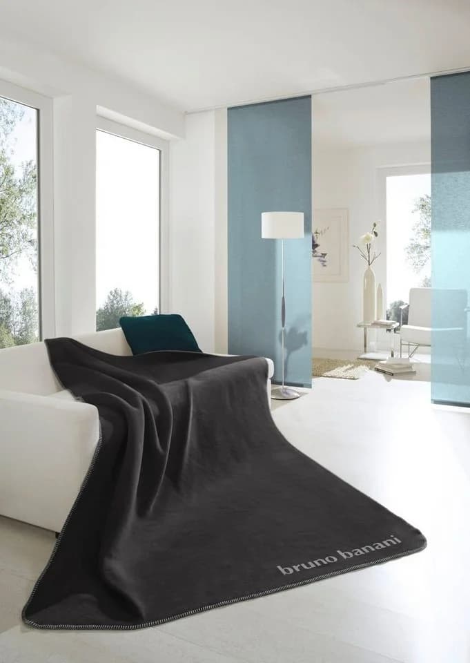 Bruno Banani Wohndecke Anthrazit 150x200cm Baumwolle Polyester