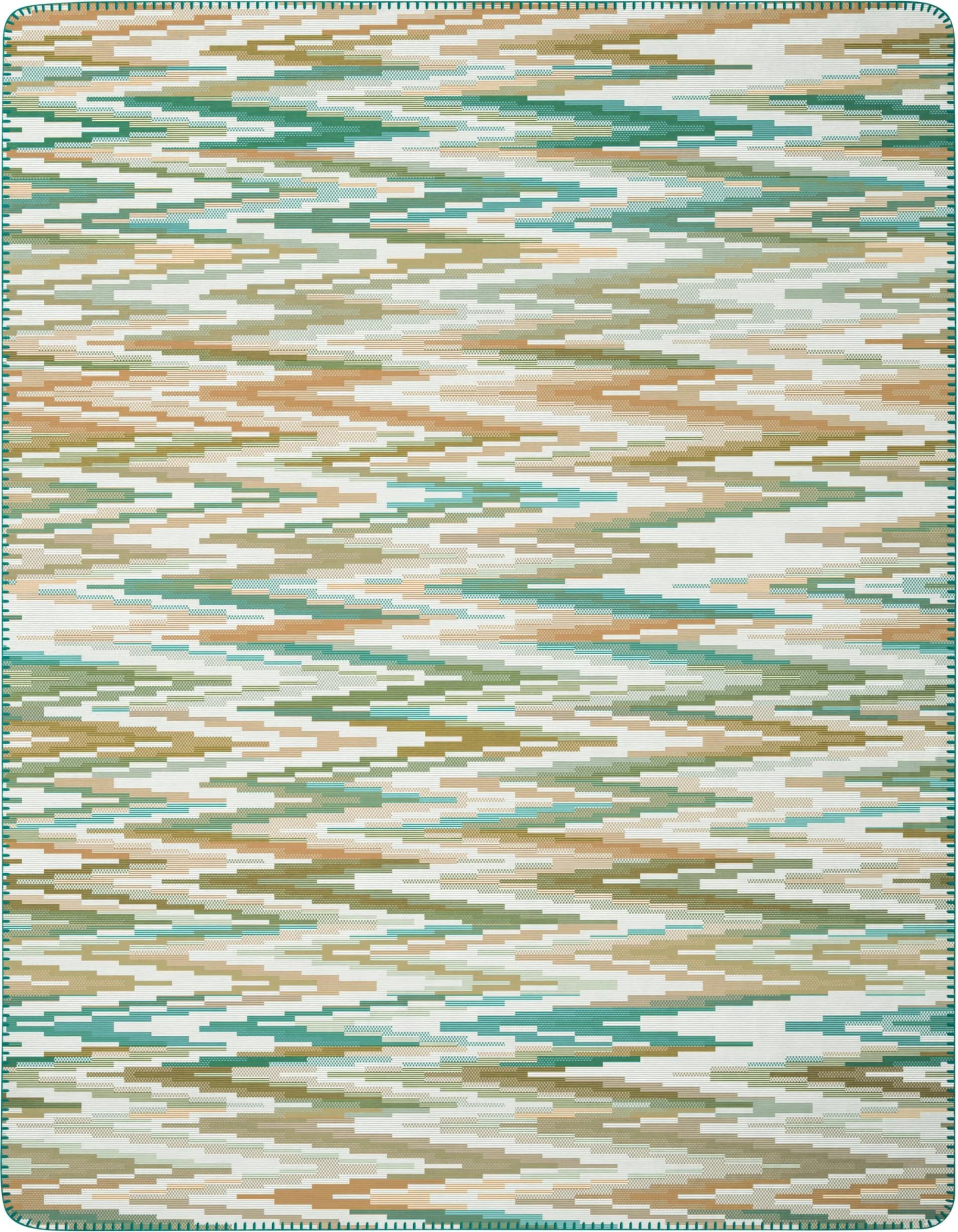 Biederlack Wohndecke Mission Teal Grün 150x200 cm Baumwolle Polyacryl Polyester